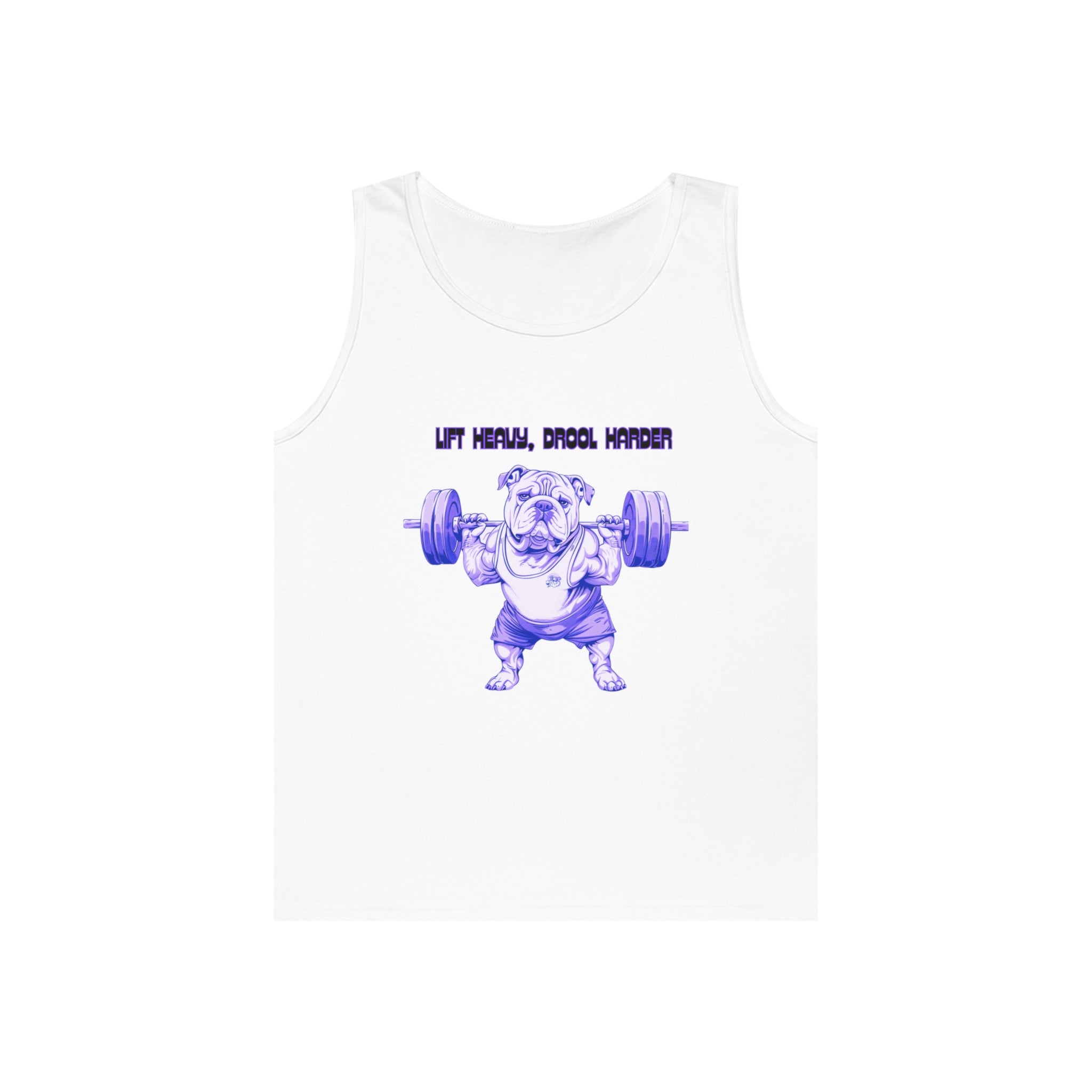 Tipsy Bully "Sweat, Drool, Repeat" Unisex Tank Top (English/Purple)