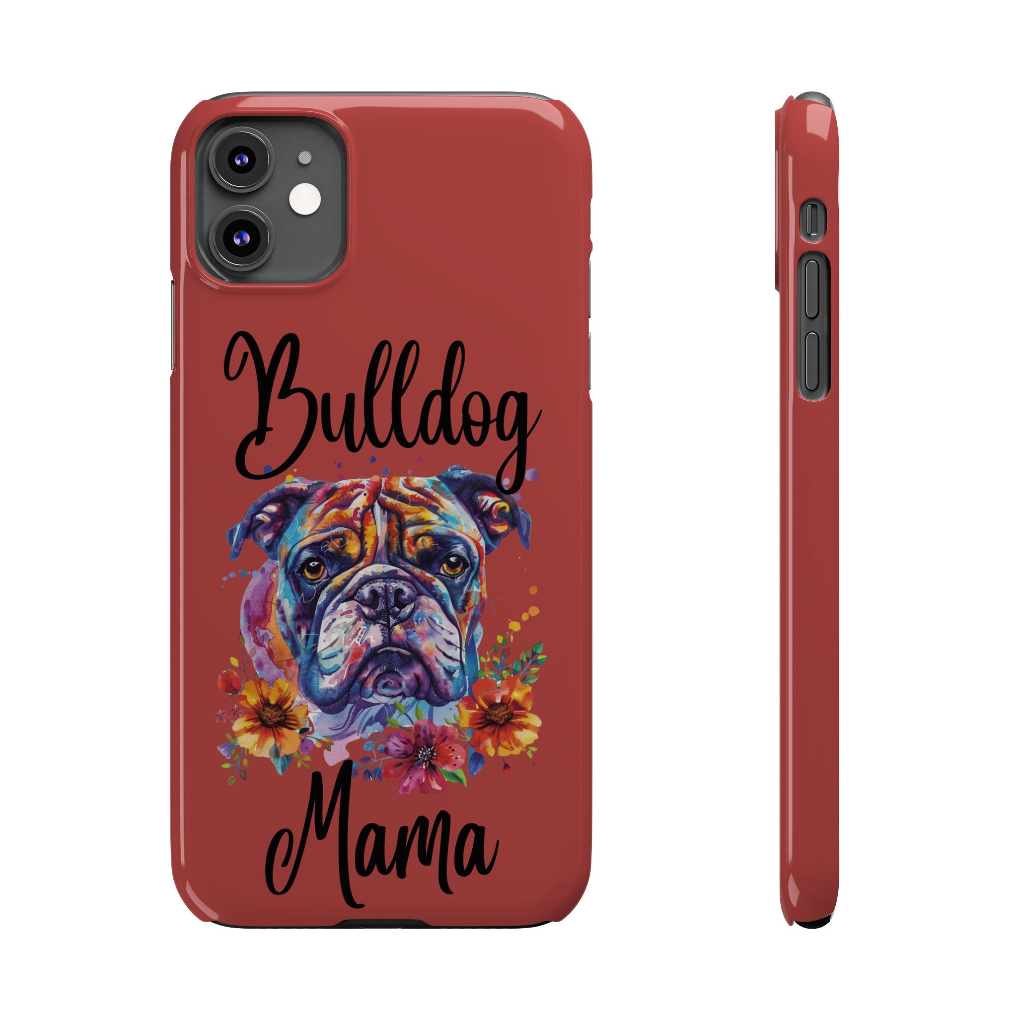 Bulldog Mama iPhone Cases (Engish)