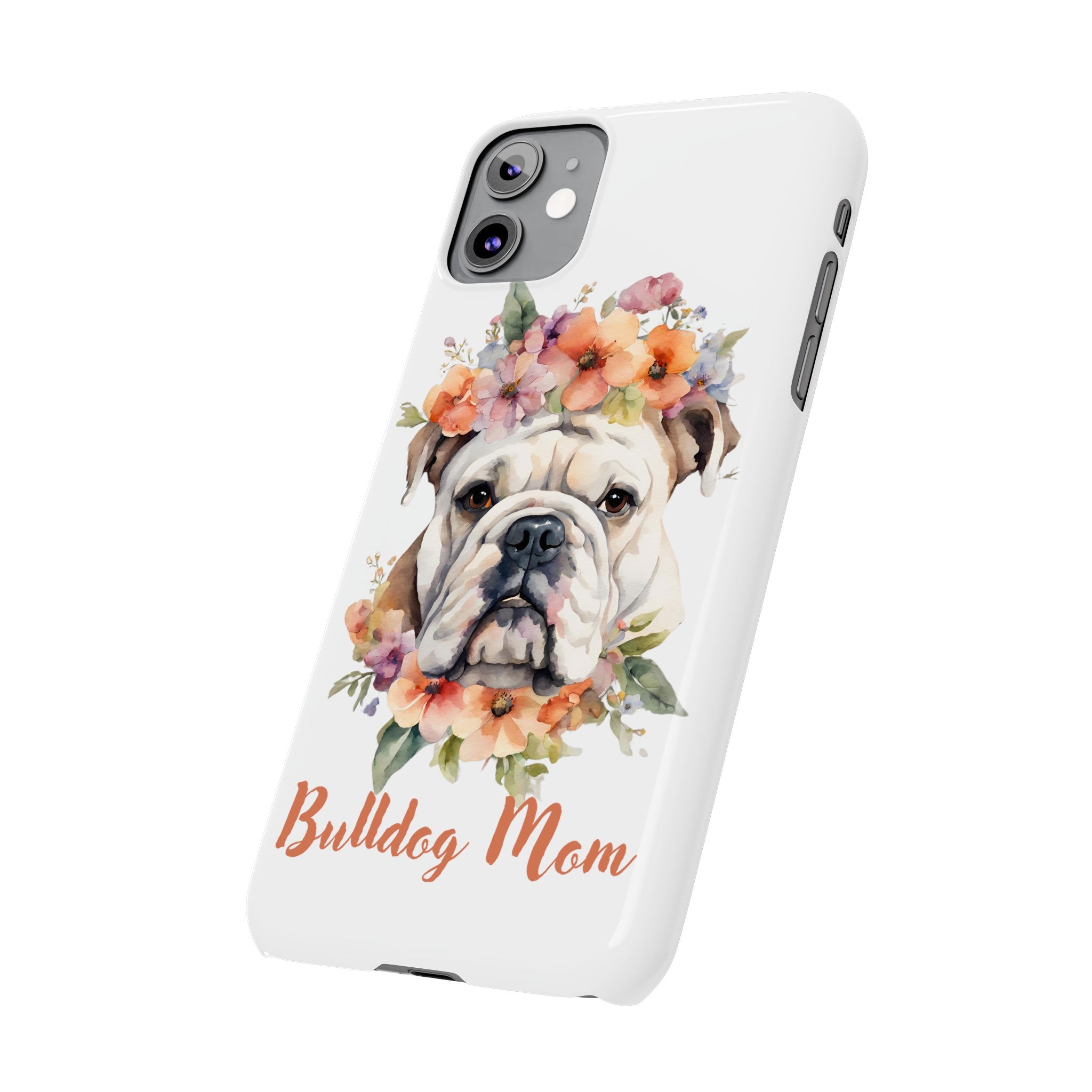 Bulldog iPhone Cases (Engish/White)