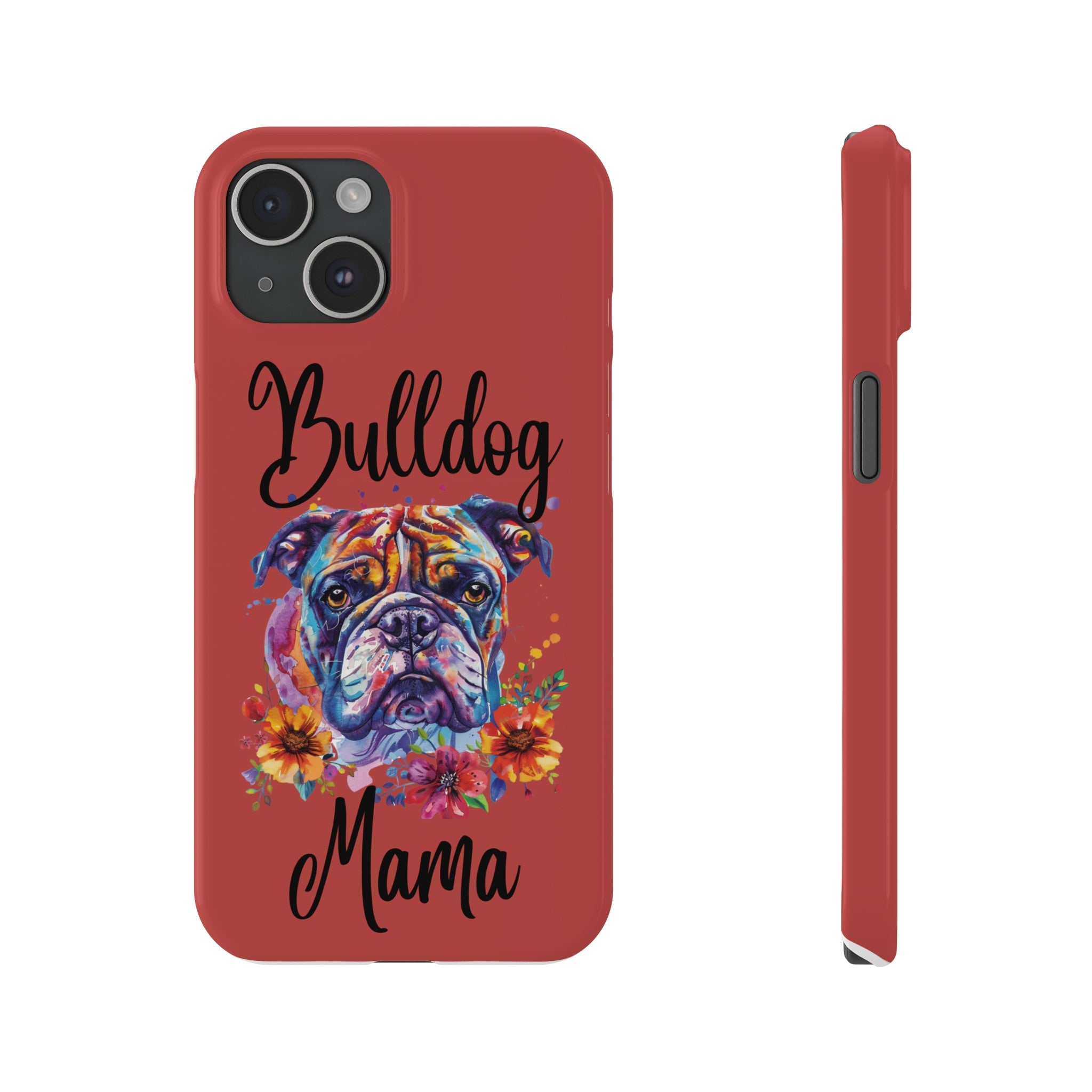 Bulldog Mama iPhone Cases (Engish)