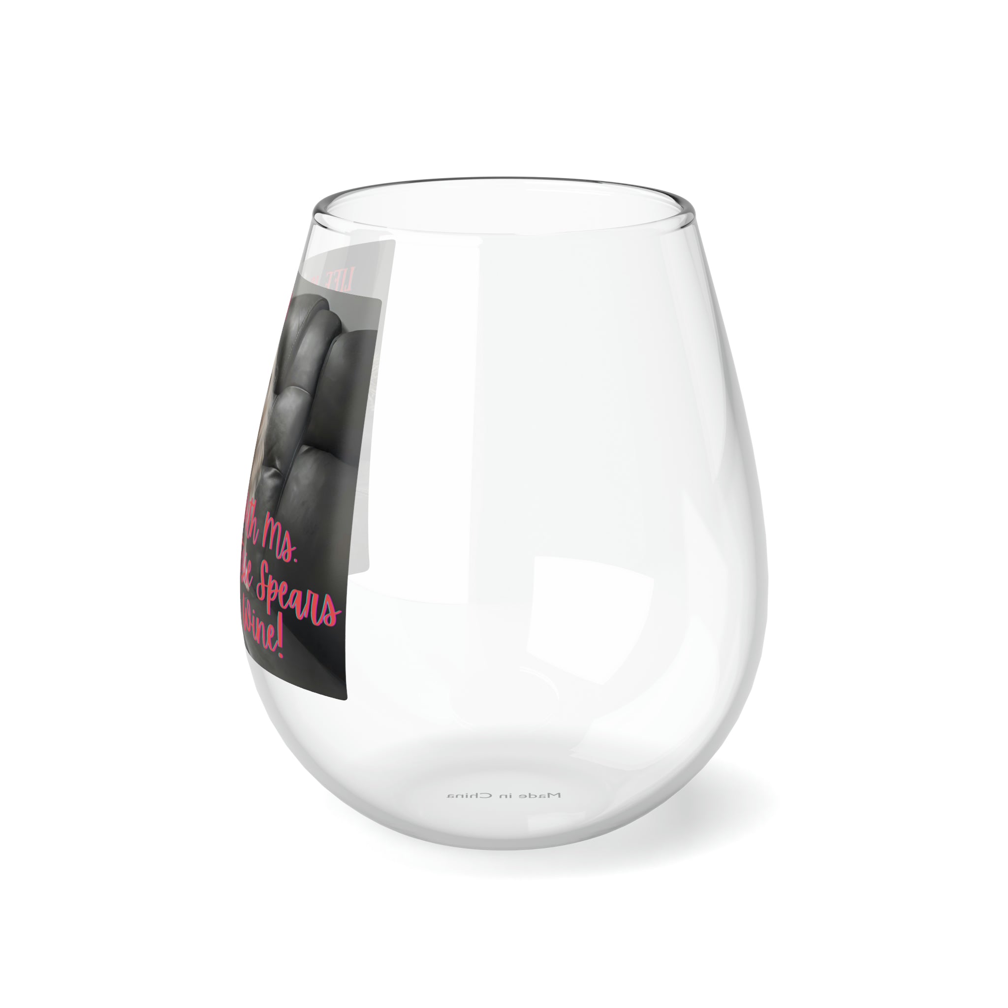 Tipsy Bully Customizable Stemless Wine Glass alternate view - English Bulldog mom gift | Tipsy Bully
