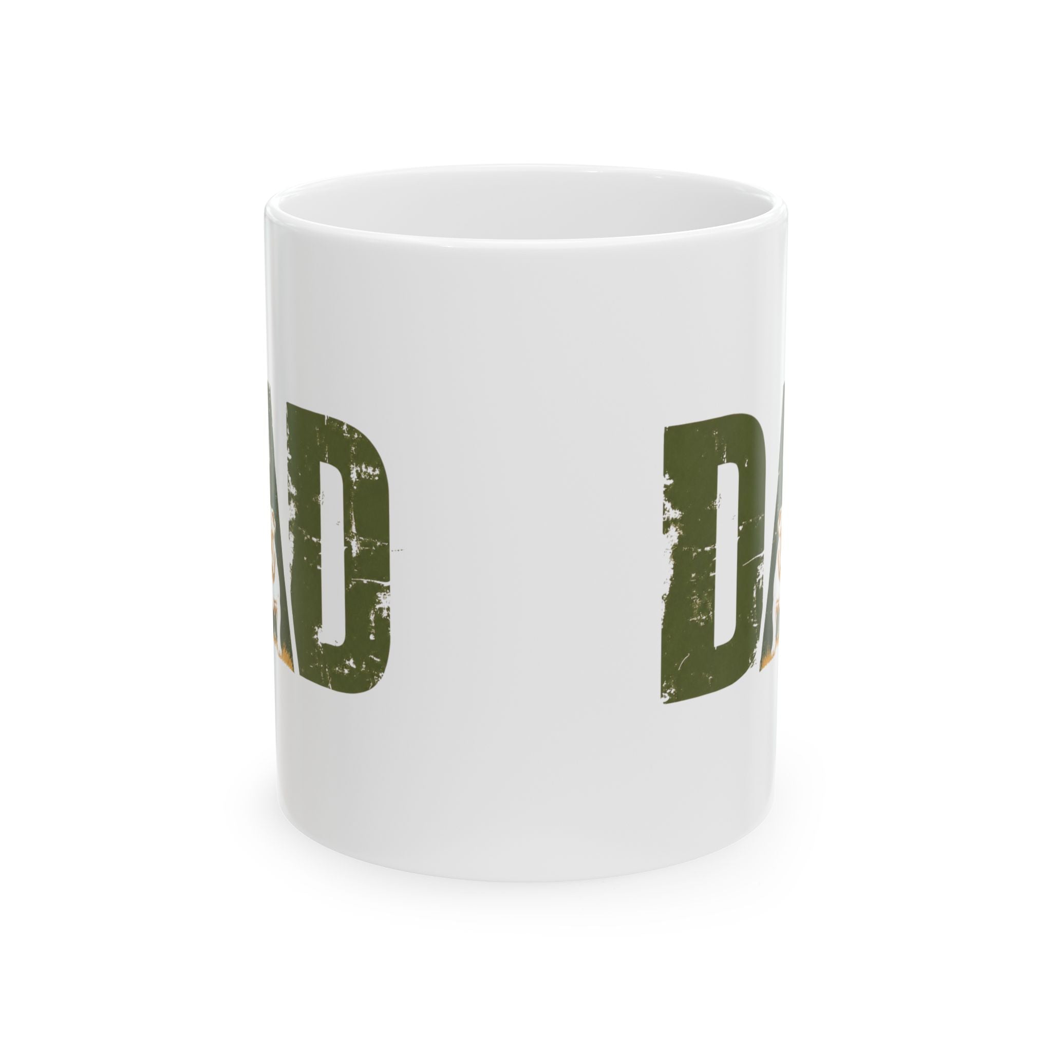 Bulldog Dad Ceramic Mug (11oz/15oz) | Distressed DAD Ceramic Mug (English)