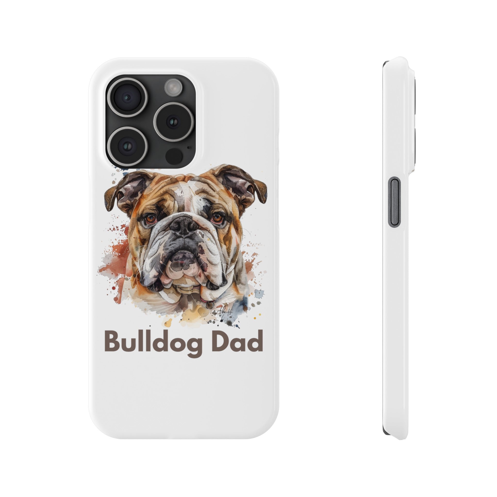 Bulldog iPhone Cases (English/Watercolor)