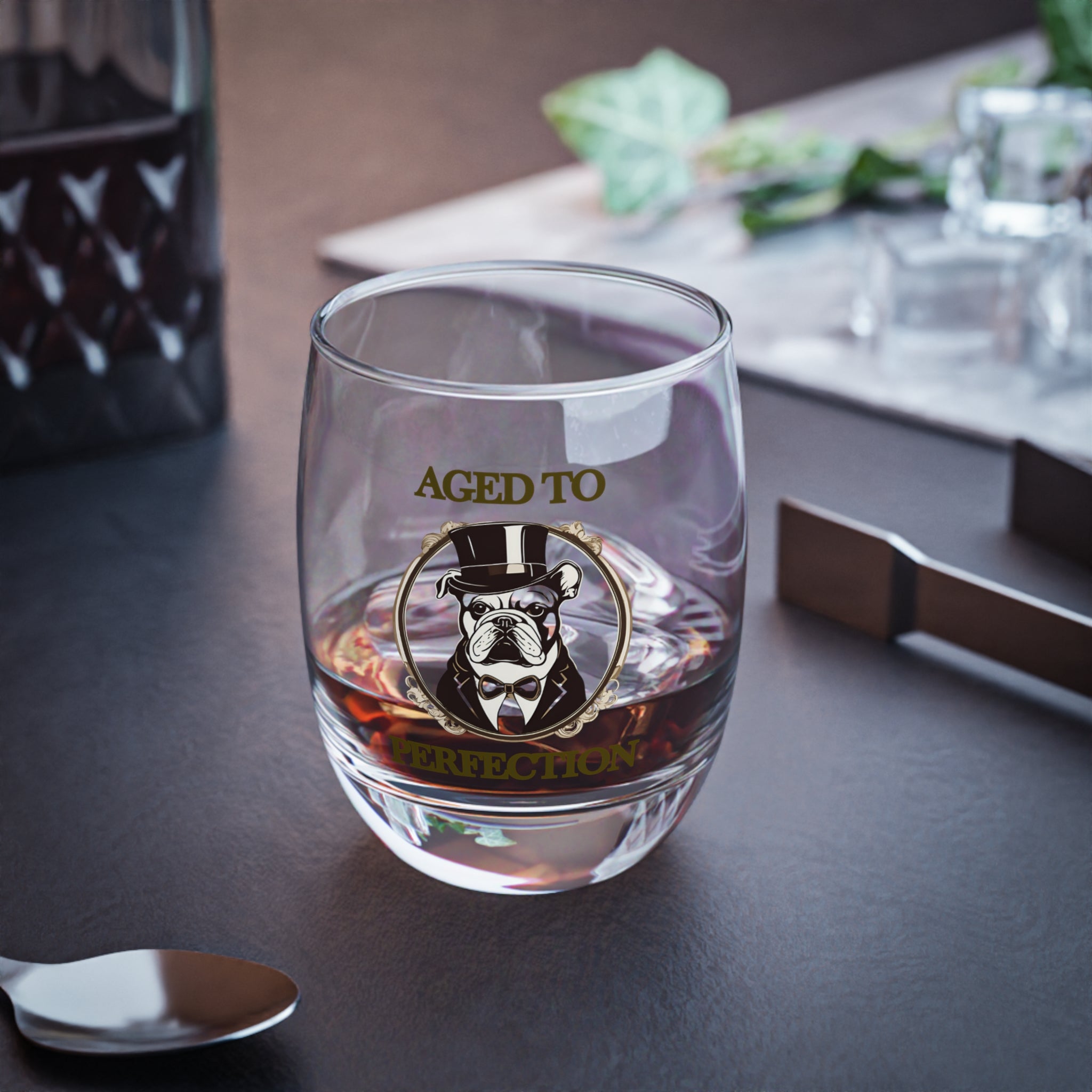 Tipsy Bully Aged To Perfection Whiskey/Bourbon Glass (English)