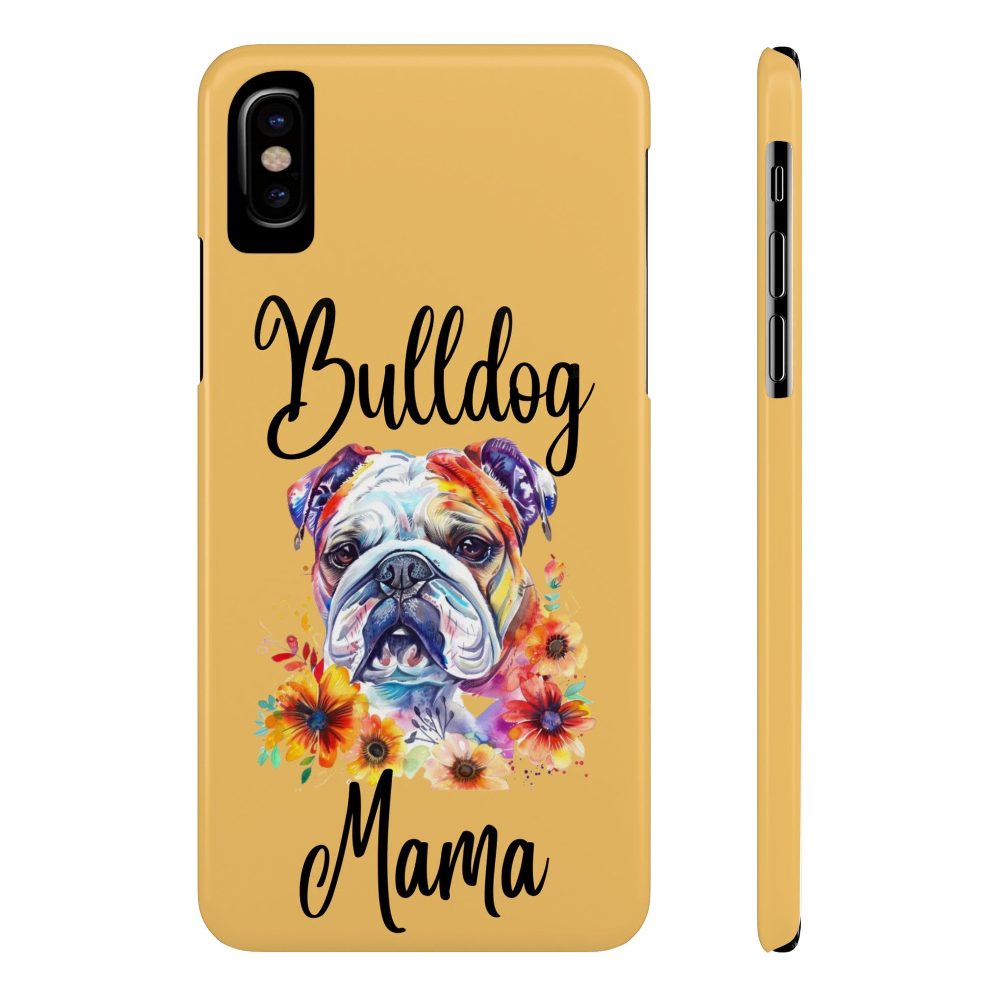 Bulldog Mama iPhone Cases (Engish)
