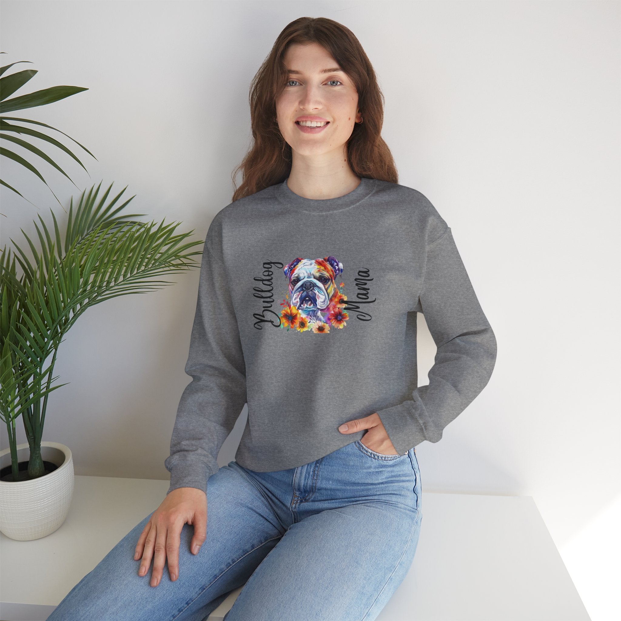 Bulldog Mama crew neck sweatshirt (English)