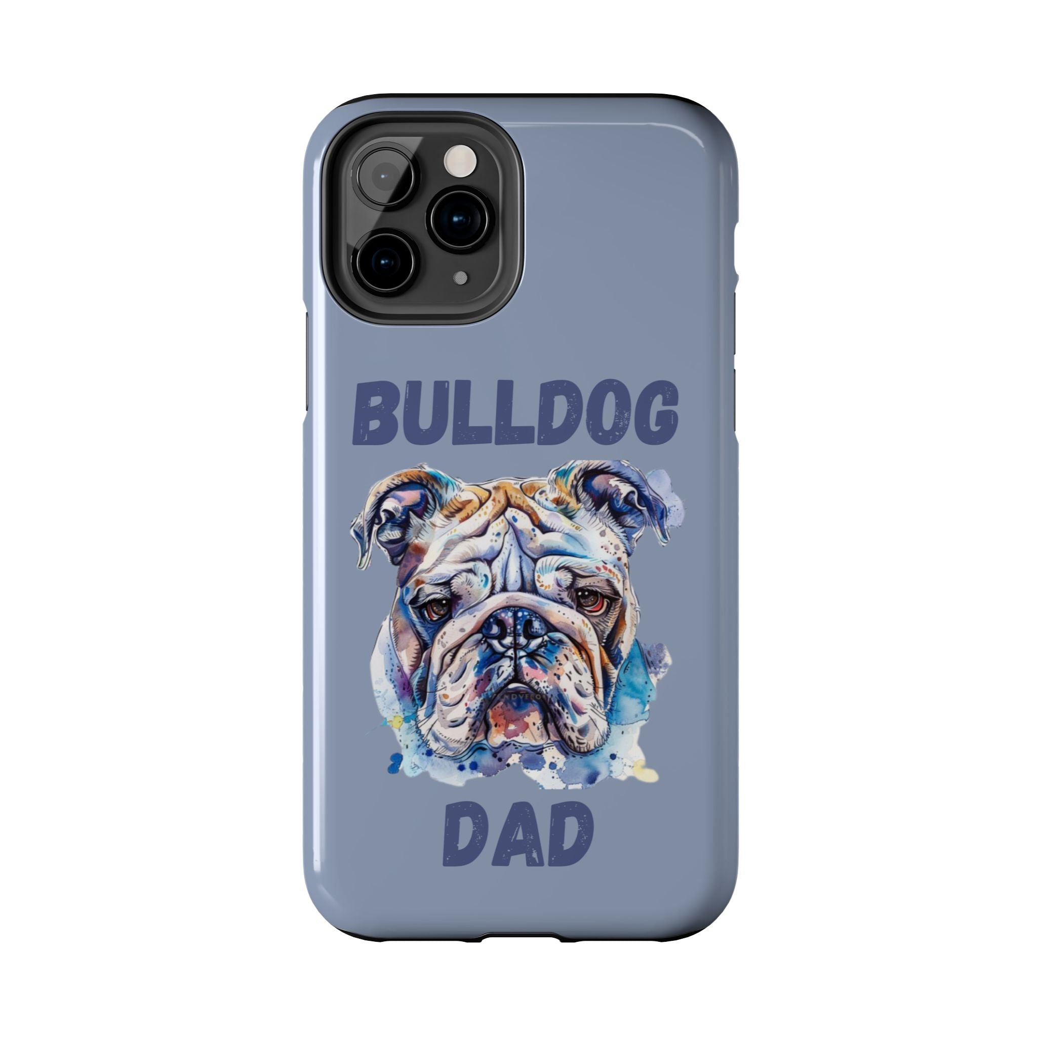 Bulldog Dad iPhone Cases (English/Watercolor) New