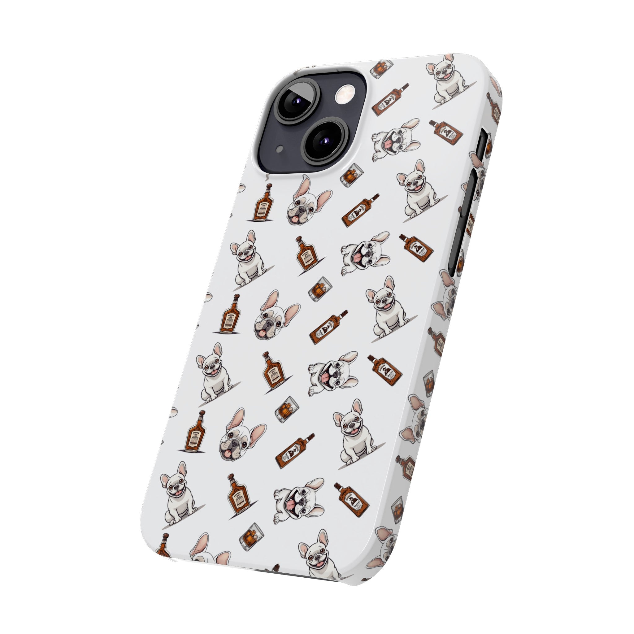 Bulldog iPhone Cases (White French/Bourbon)