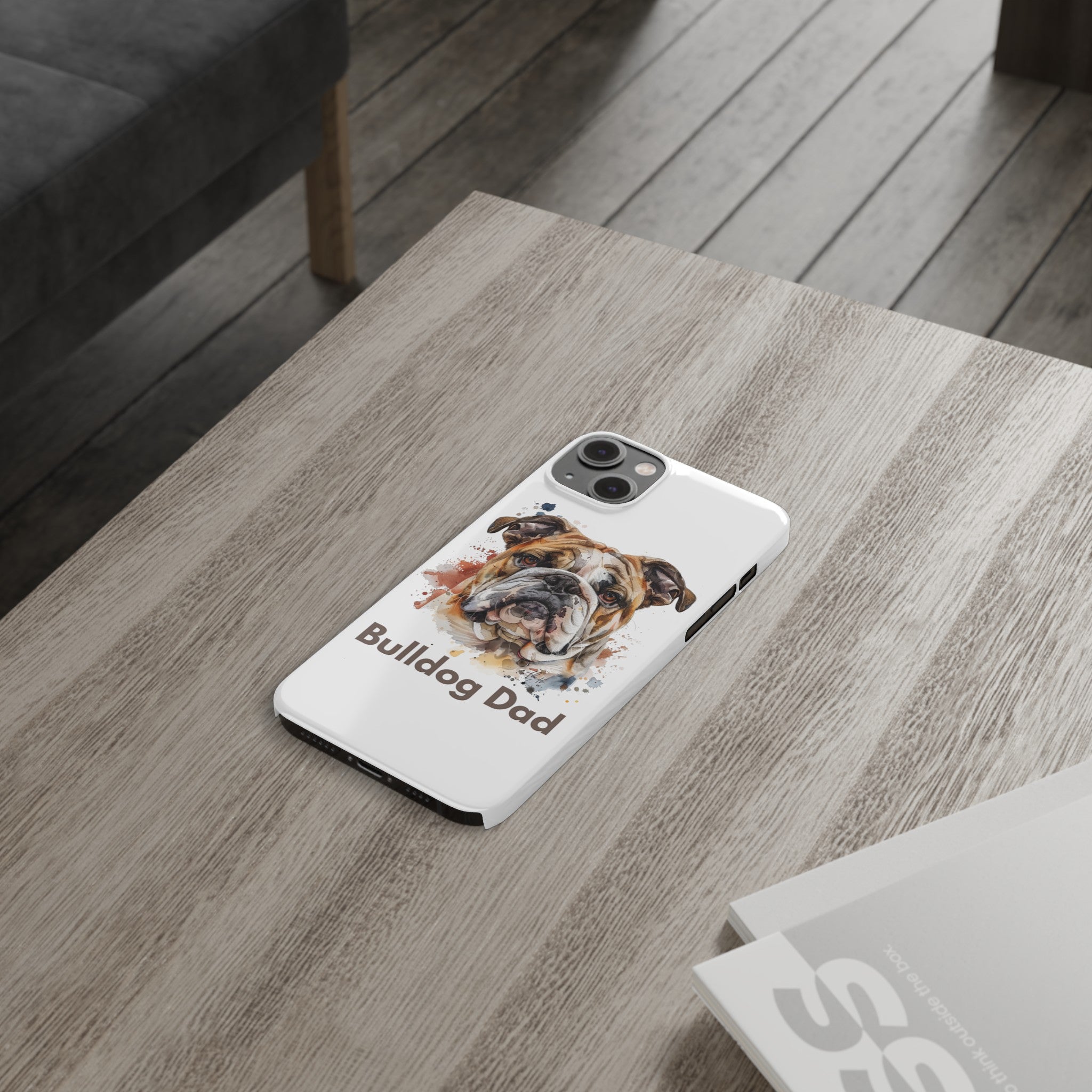 Bulldog iPhone Cases (English/Watercolor)