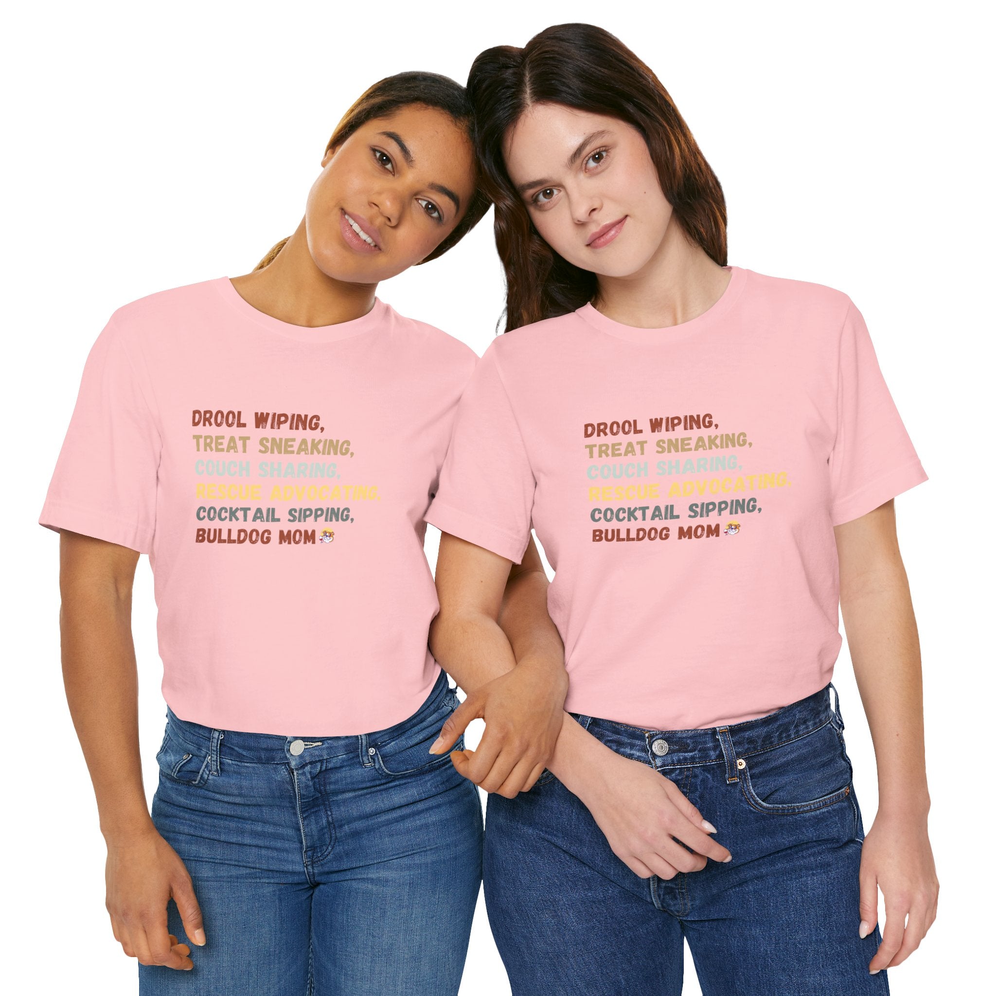 Drool Wiping, Treat Sneaking, Bulldog Mom Tee (English)