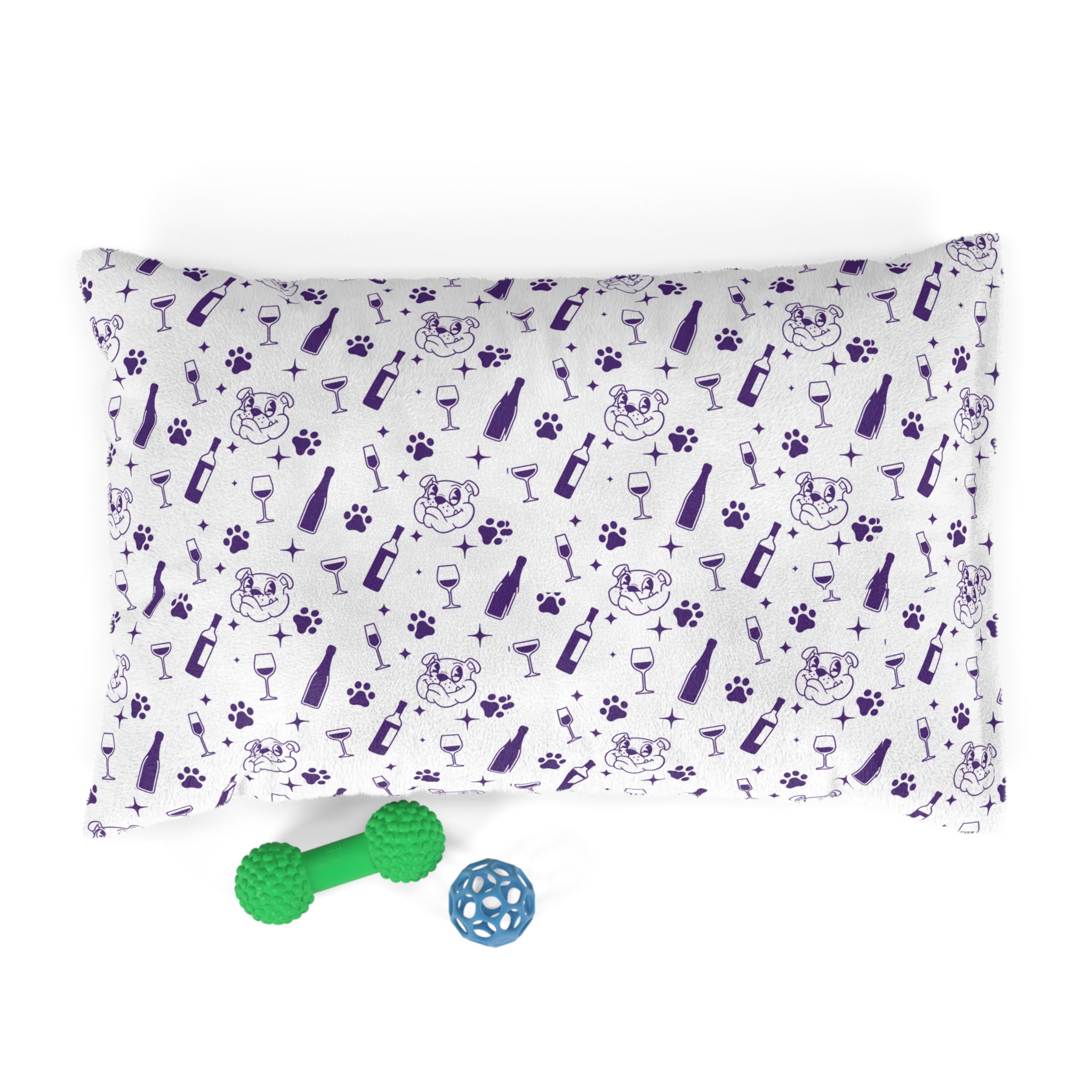 Tipsy Bully Dog Bed: Where Dreams of Wine and Woofs Collide! - Purple