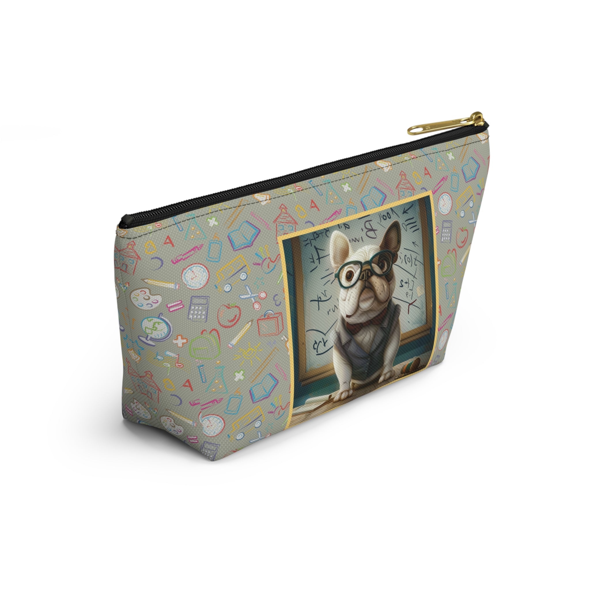 Smarty Paws Back-to-School Bulldog Accessory Pouch option 9 - French Bulldog mom bags | Tipsy Bully