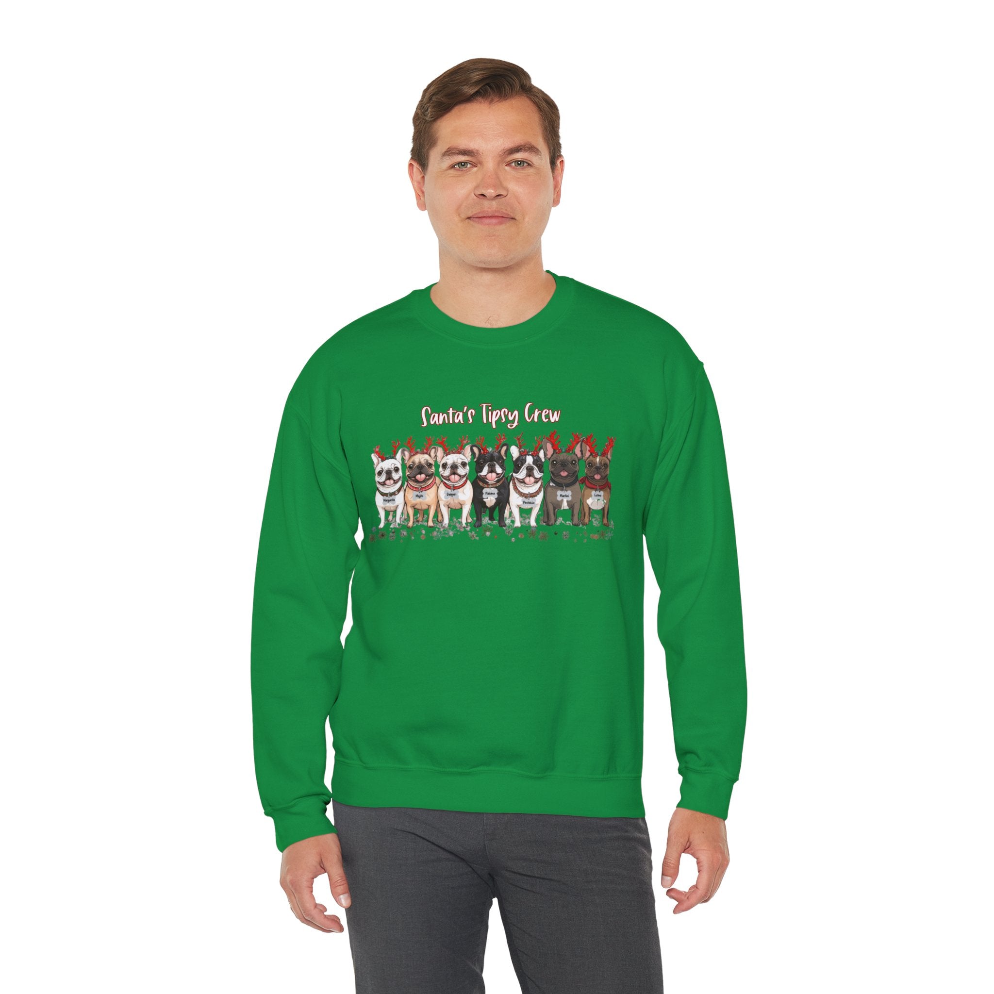 “Santa’s Tipsy Crew” Christmas Crewneck Sweatshirt - Unisex (French)