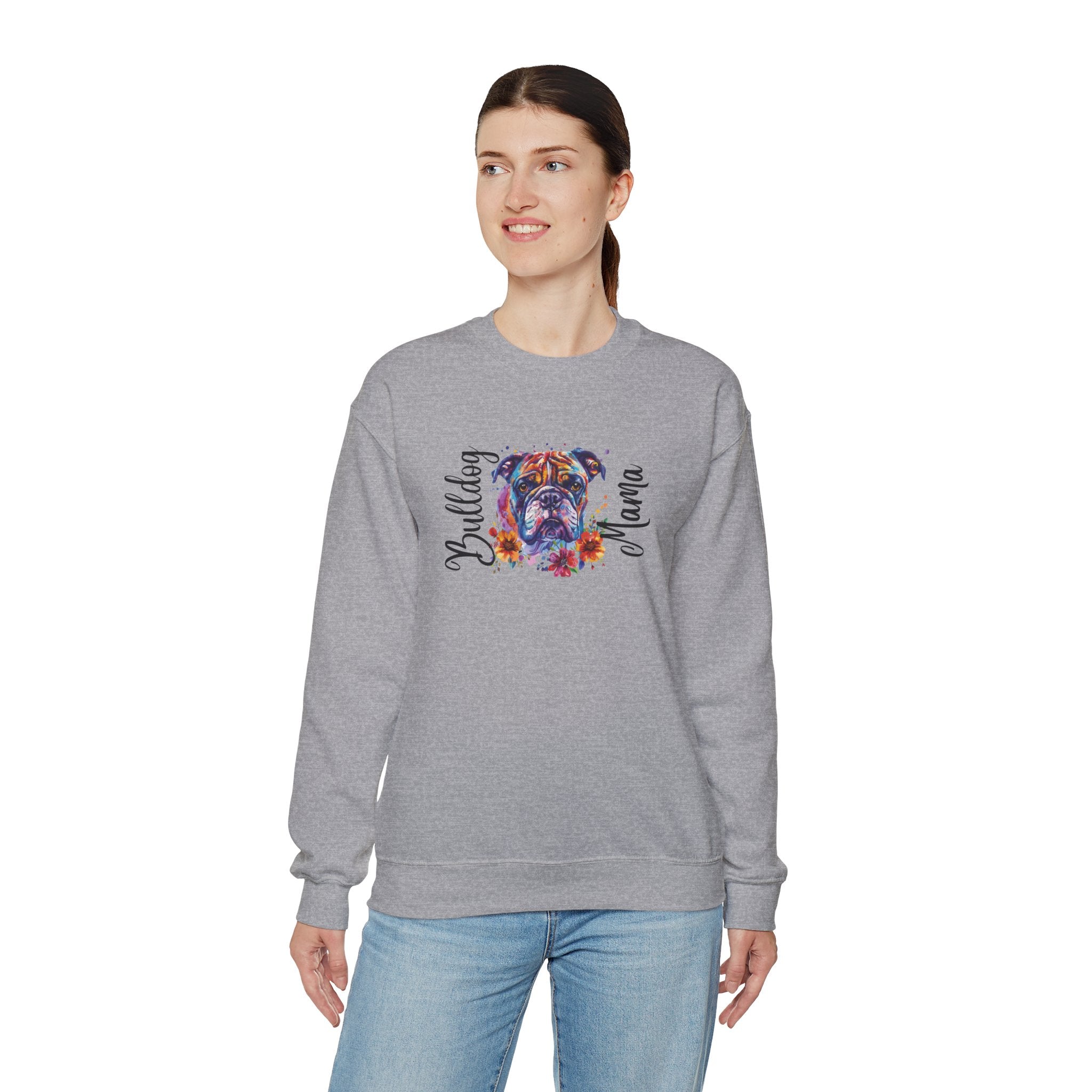 Bulldog Mama crew neck sweatshirt (English)