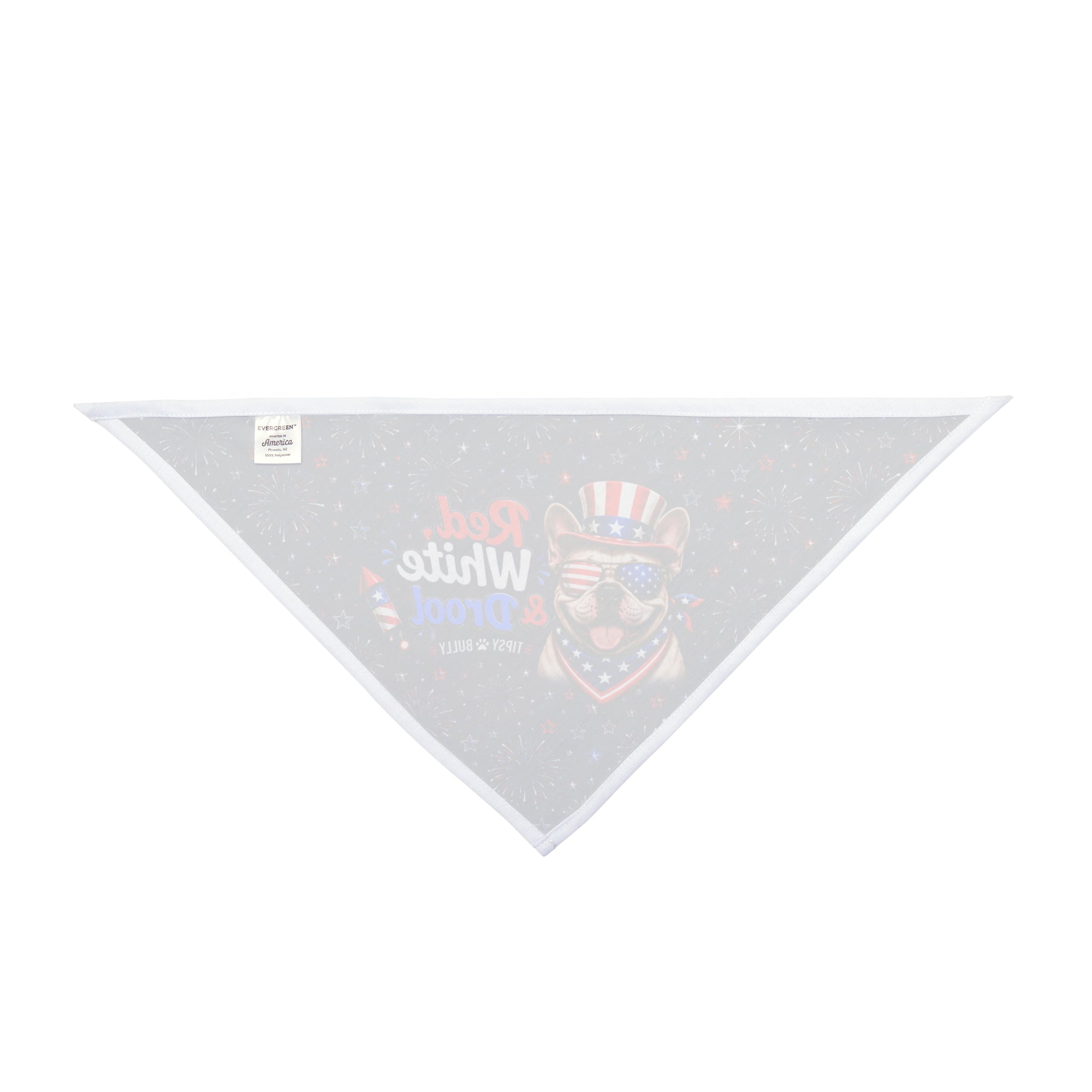 Red, White & Drool 4th of July Dog Bandana (French)