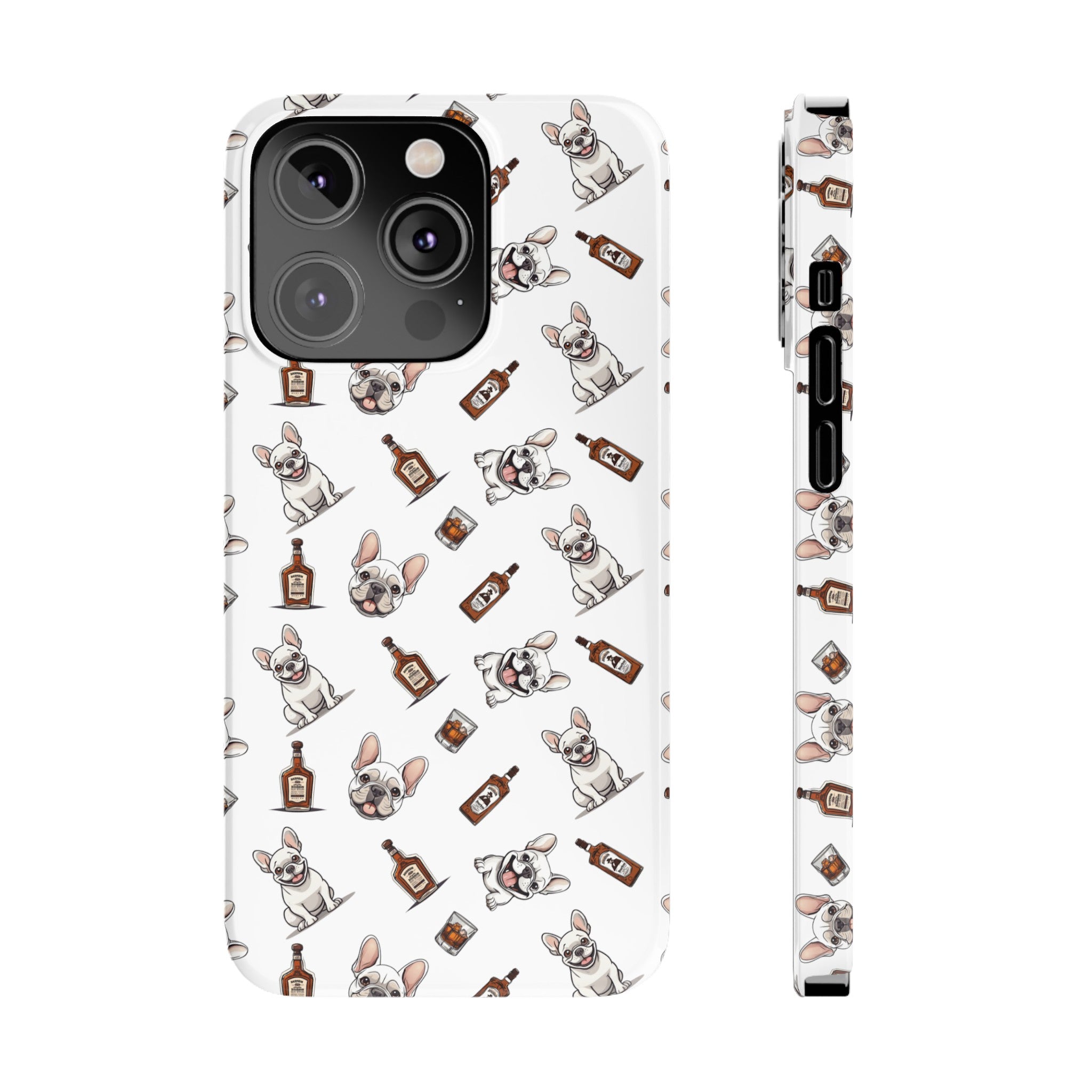 Bulldog iPhone Cases (White French/Bourbon)