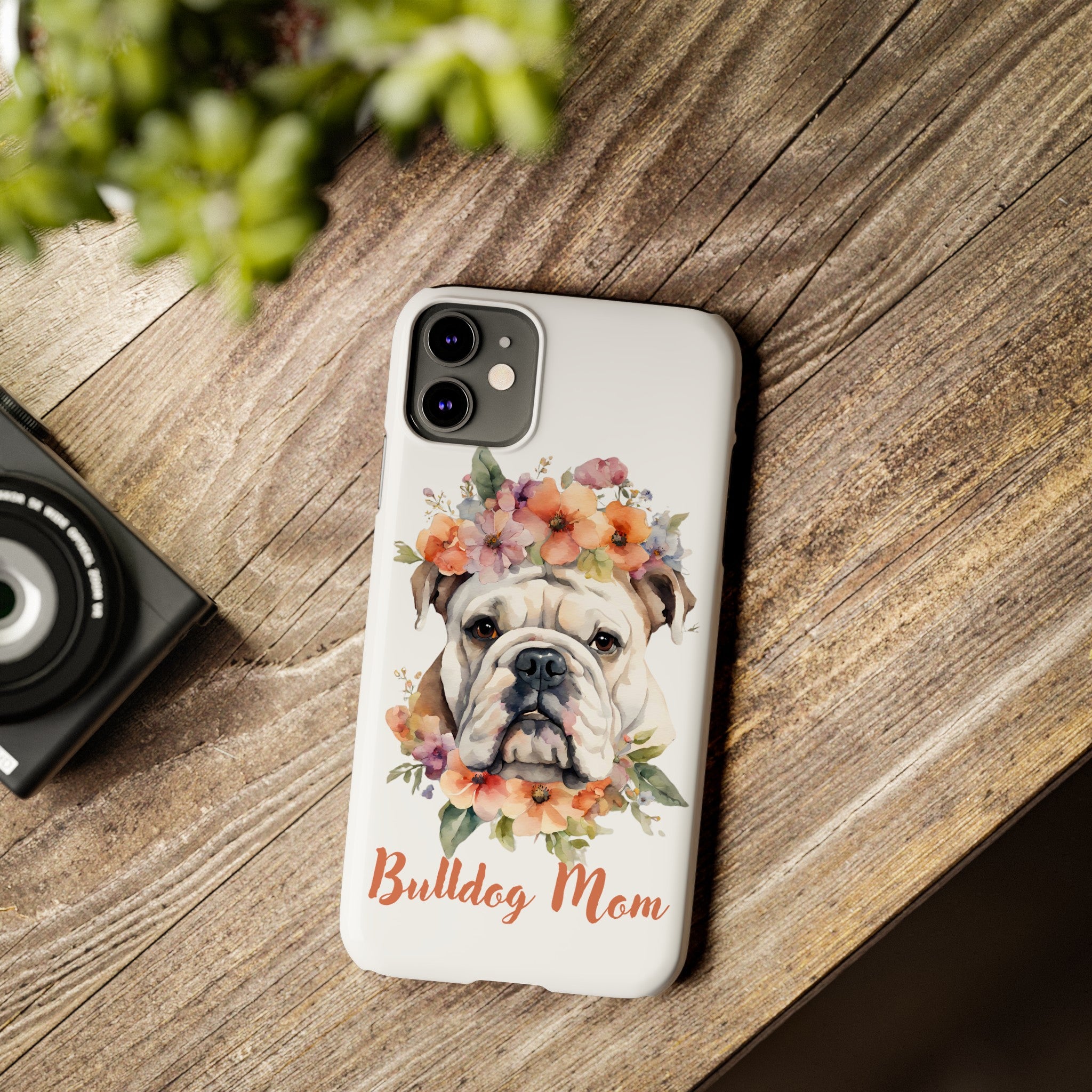 Bulldog iPhone Cases (Engish/White)
