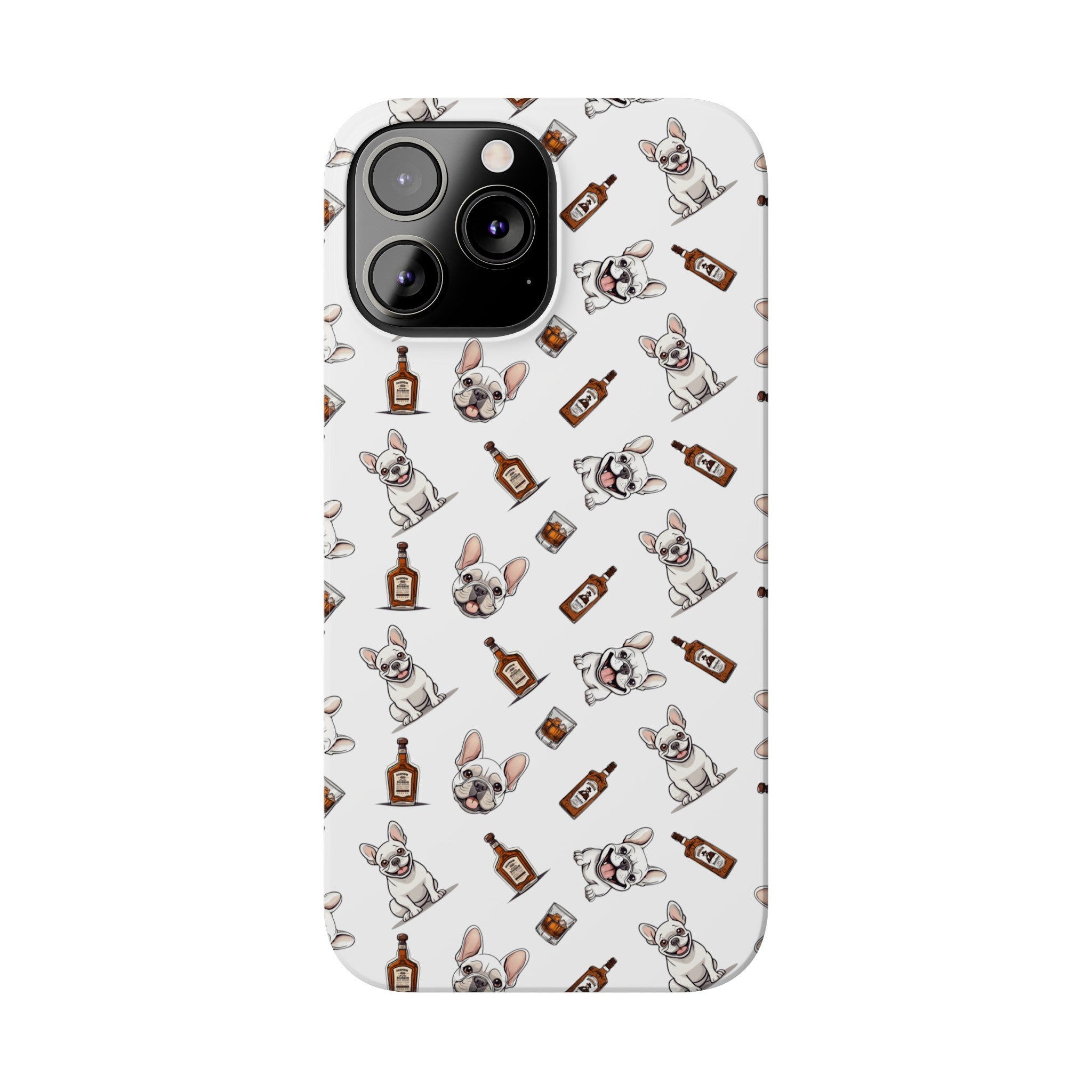 Bulldog iPhone Cases (White French/Bourbon)