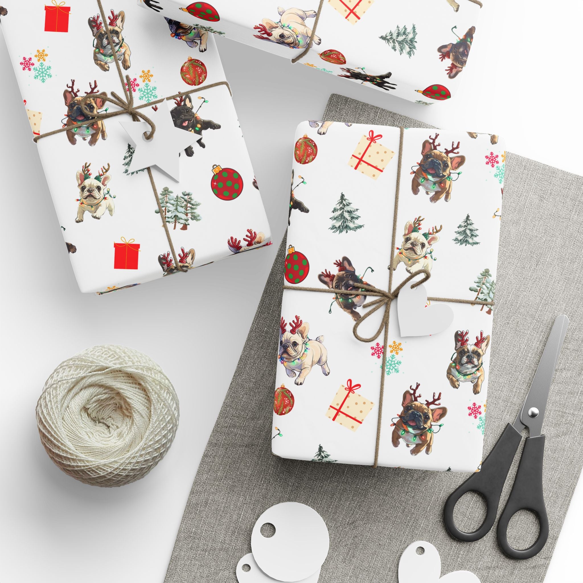 "Santa’s Tipsy Crew" Christmas Wrapping Paper (French)