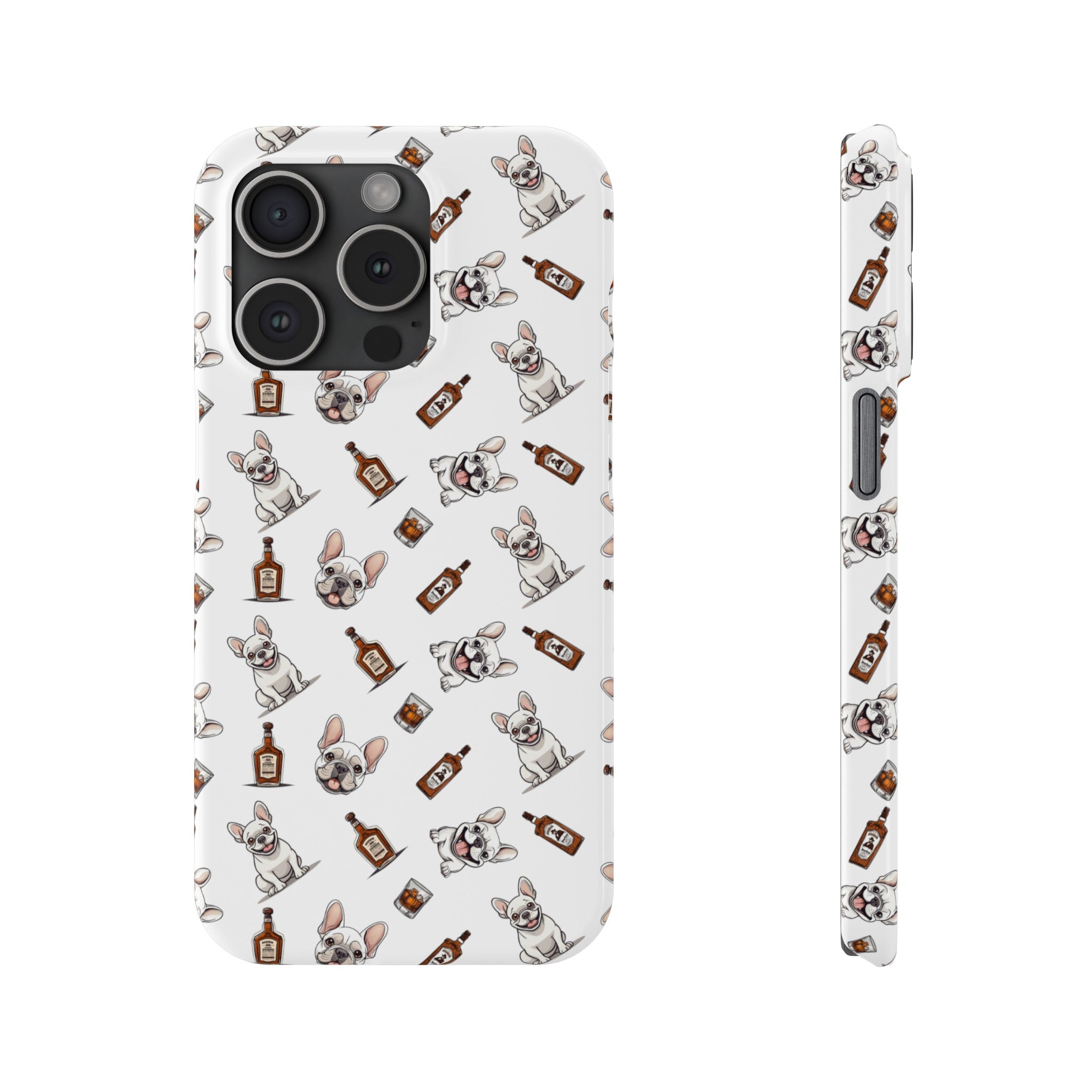 Bulldog iPhone Cases (White French/Bourbon)