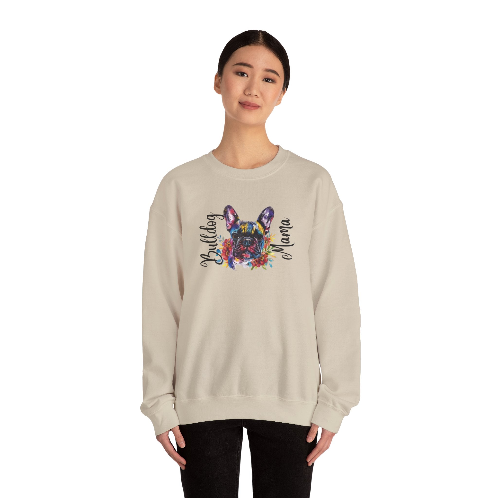Bulldog Mama crew neck sweatshirt (French)