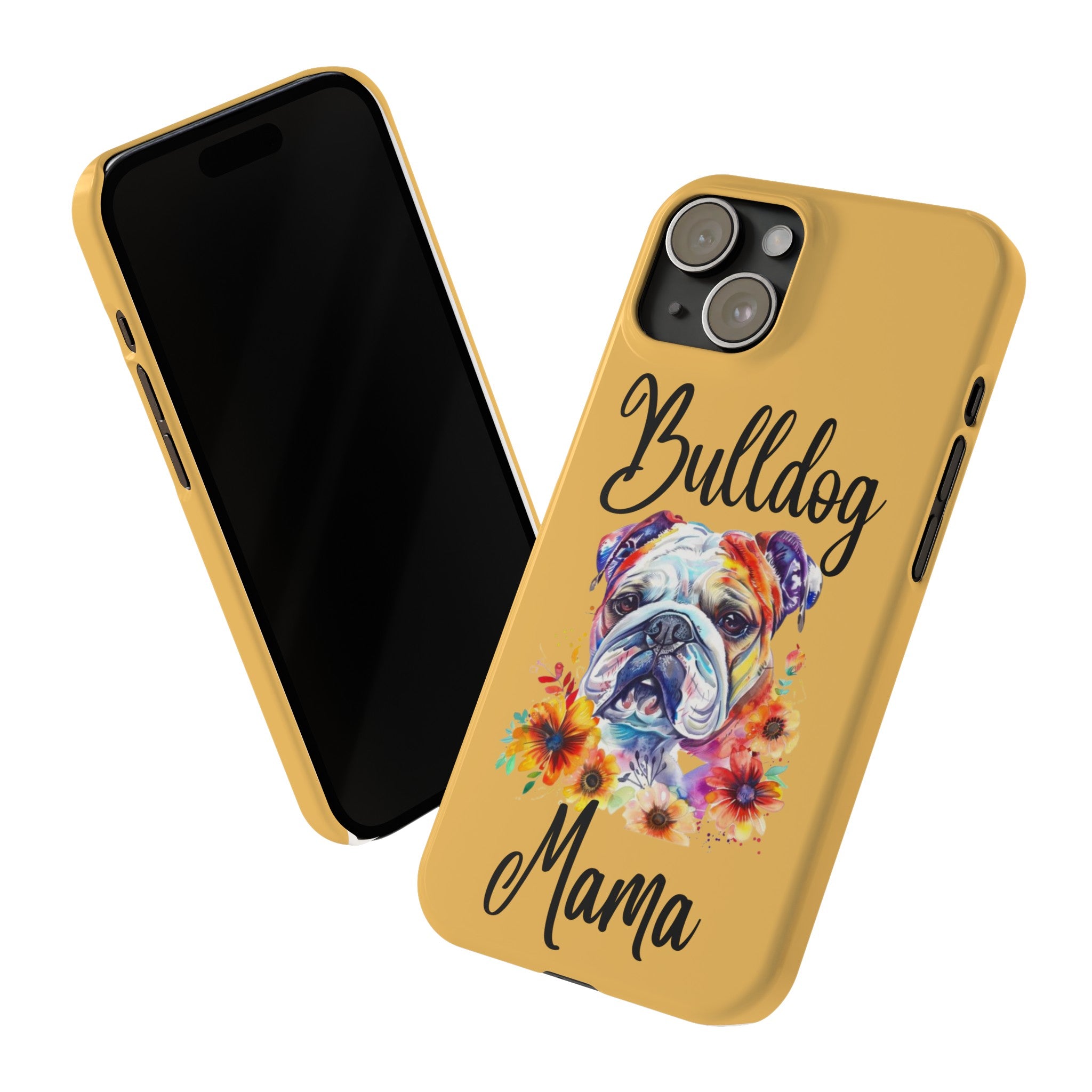 Bulldog Mama iPhone Cases (Engish)