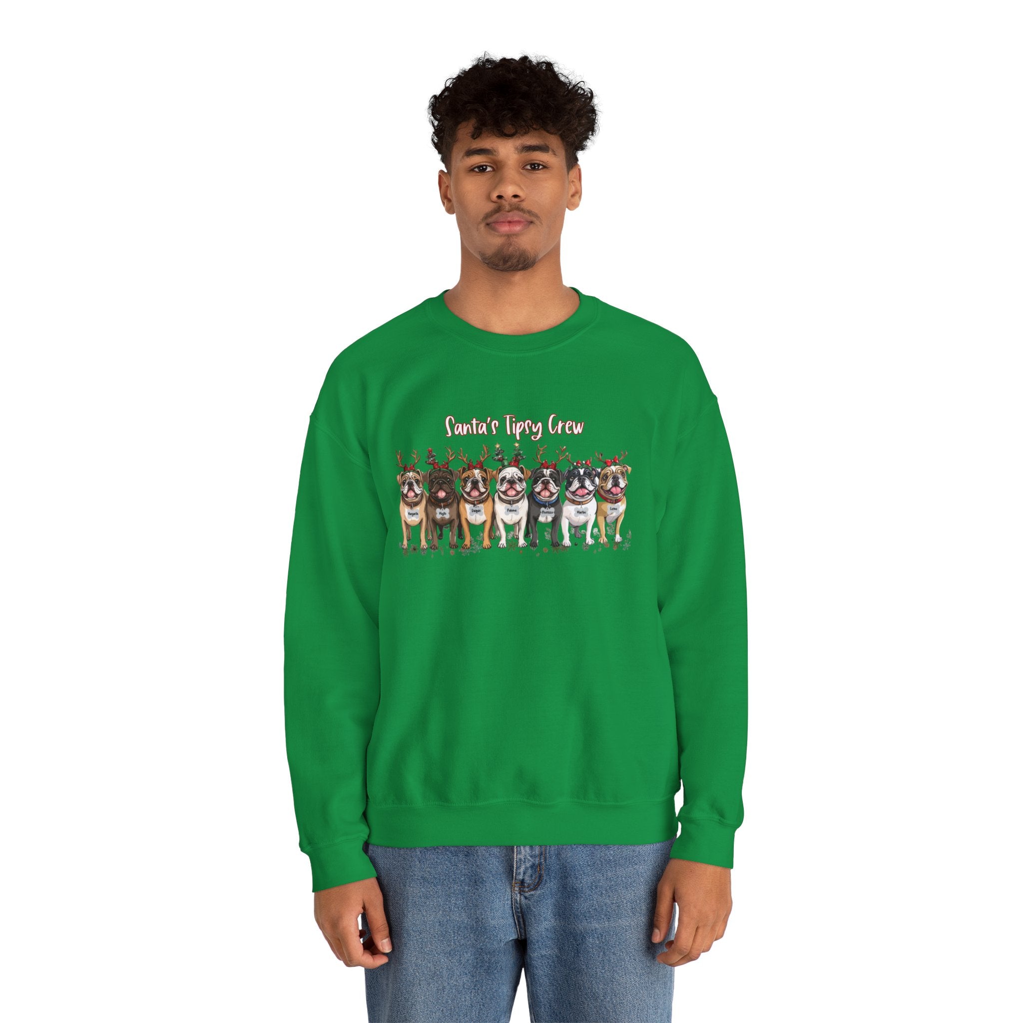 “Santa’s Tipsy Crew” Christmas Crewneck Sweatshirt - Unisex (English)