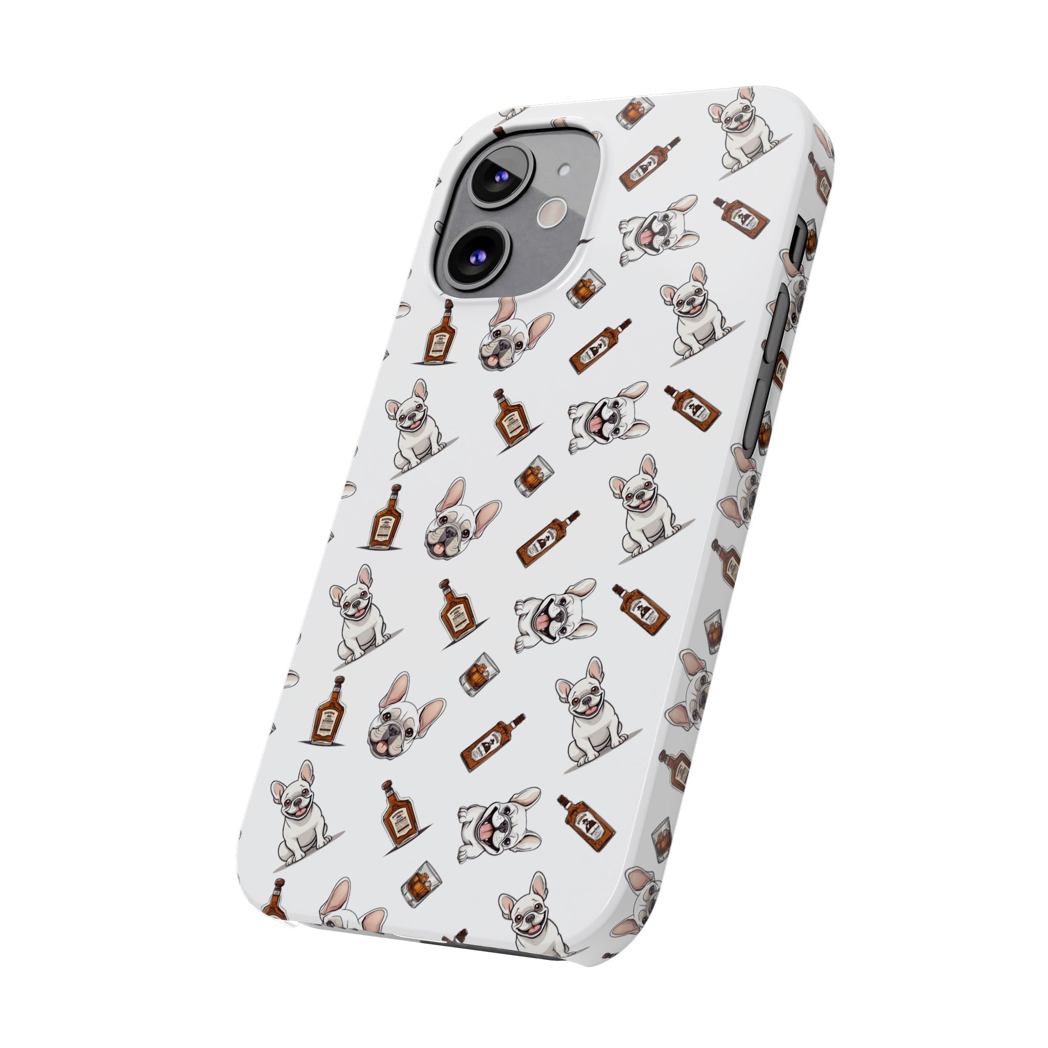 Bulldog iPhone Cases (White French/Bourbon)
