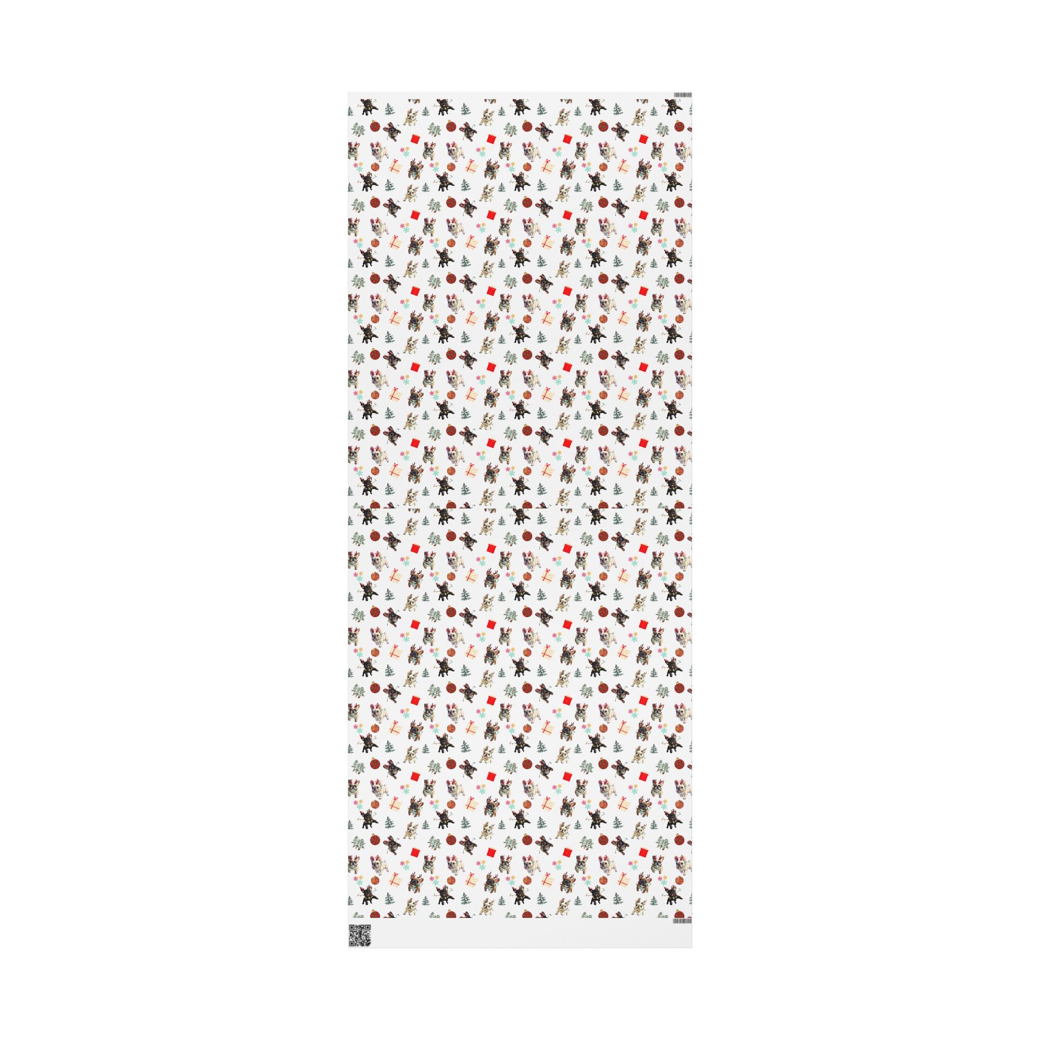 "Santa’s Tipsy Crew" Christmas Wrapping Paper (French)