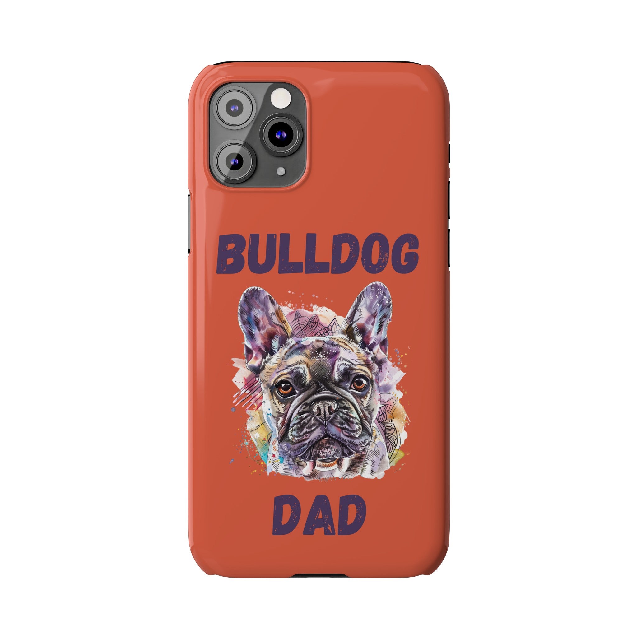 Bulldog Dad iPhone Cases (French/Orange)