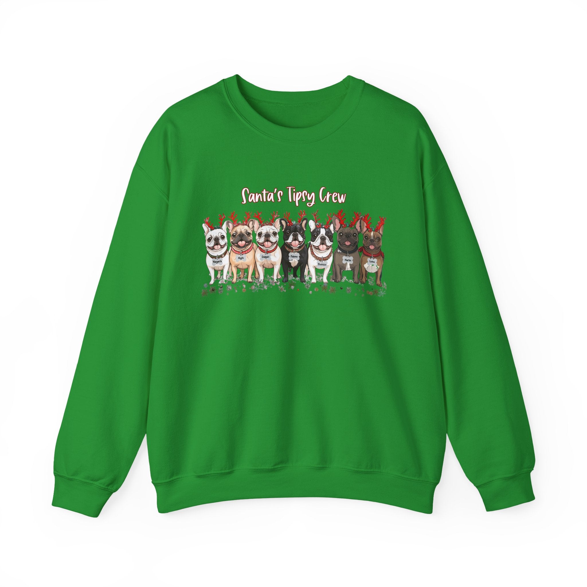 “Santa’s Tipsy Crew” Christmas Crewneck Sweatshirt - Unisex - French Bulldog mom gift | Tipsy Bully