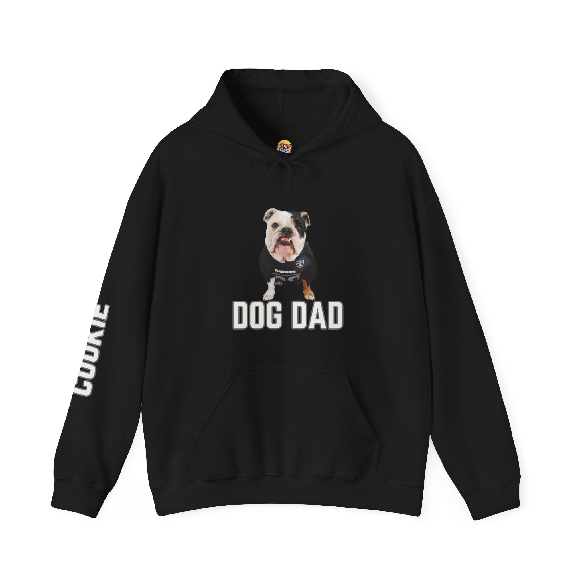 CustomDog Dad/Dog Mom Hoodie with Your Bulldog's Picture & Name color option - English Bulldog mom gift | Tipsy Bully