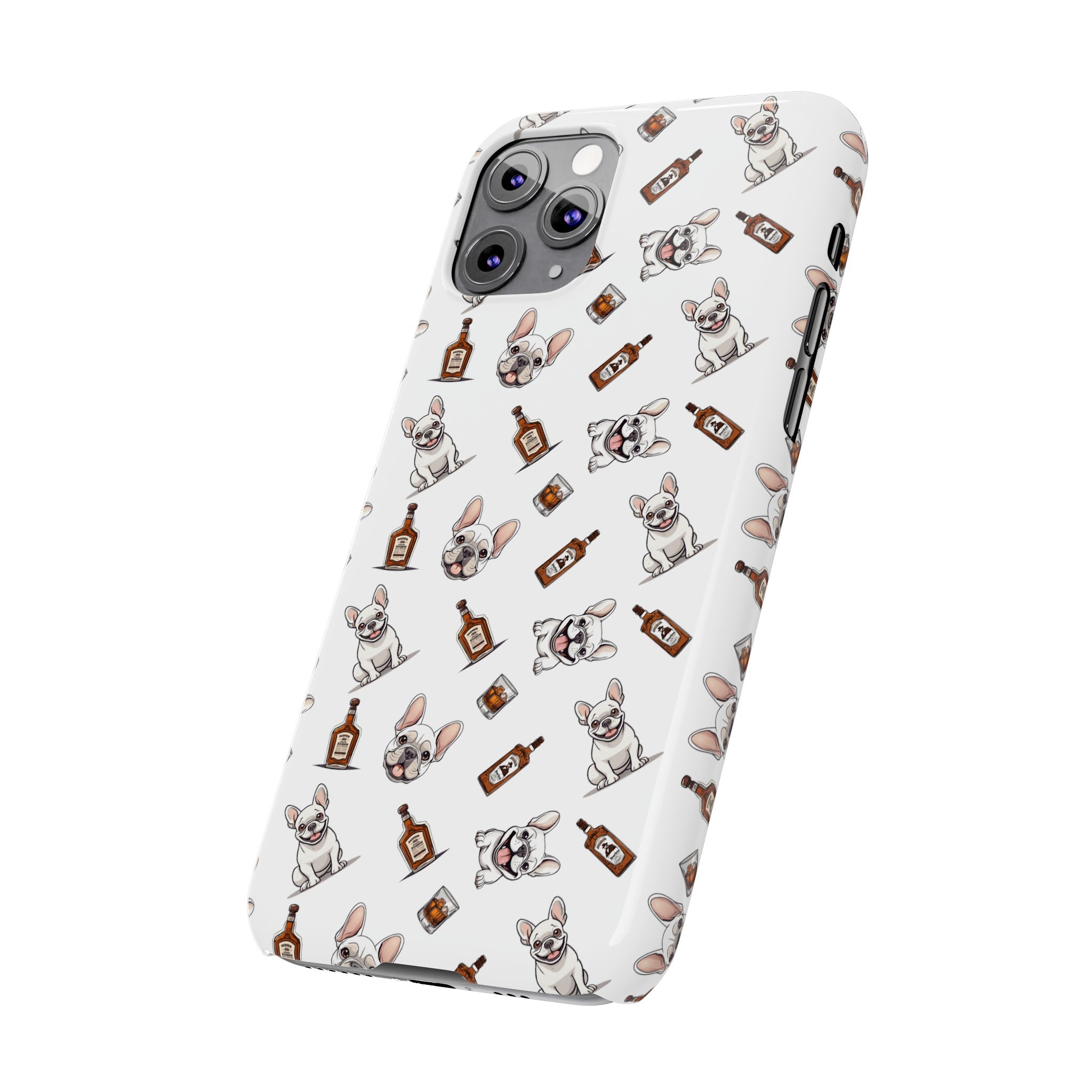 Bulldog iPhone Cases (White French/Bourbon)