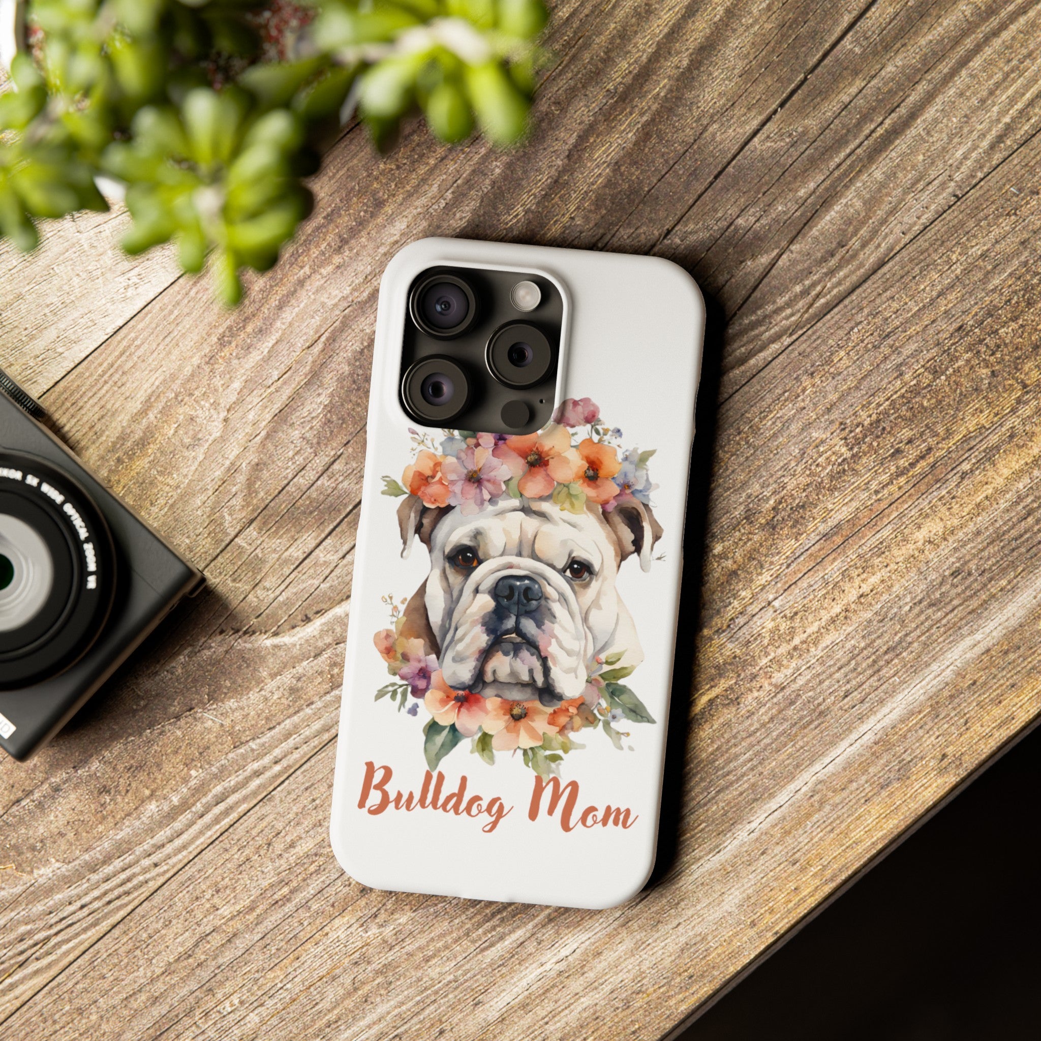 Bulldog iPhone Cases (Engish/White)