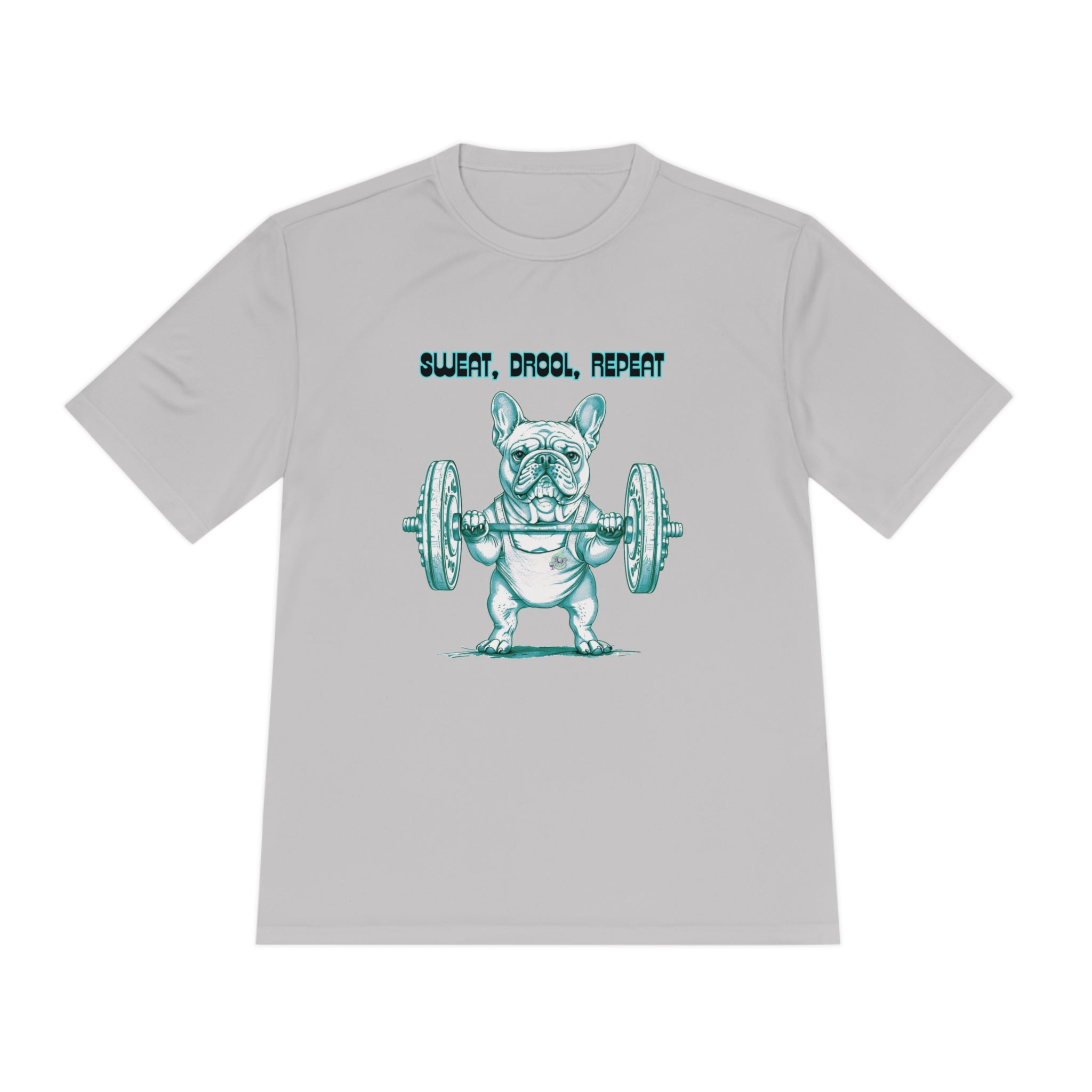 Tipsy Bullly Ripped Bulldog Unisex Moisture Wicking Performance T-Shirt (French/Green)