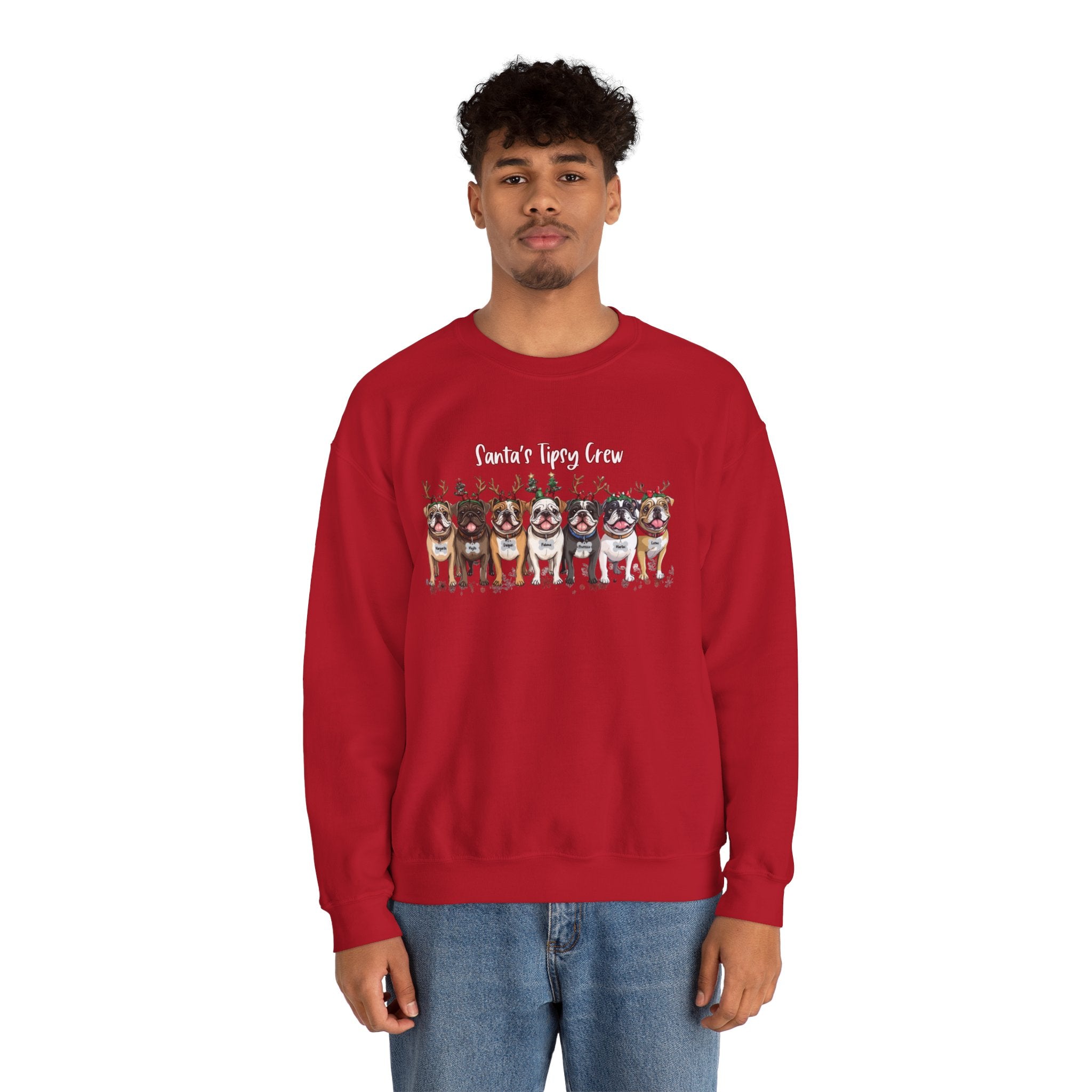 “Santa’s Tipsy Crew” Christmas Crewneck Sweatshirt - Unisex (English)