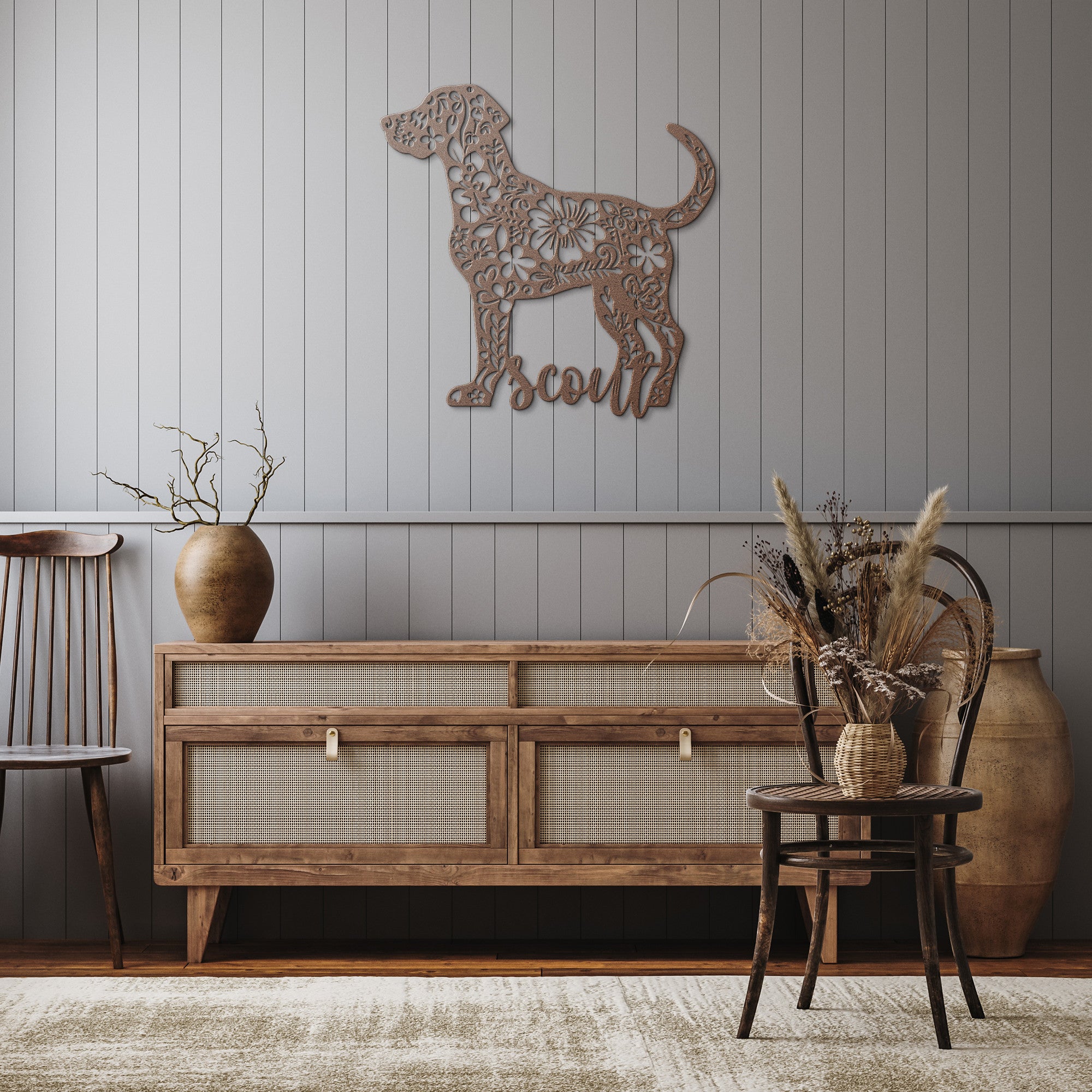 Custom Dog Metal Wall Sign back view - English Bulldog mom gift | Tipsy Bully