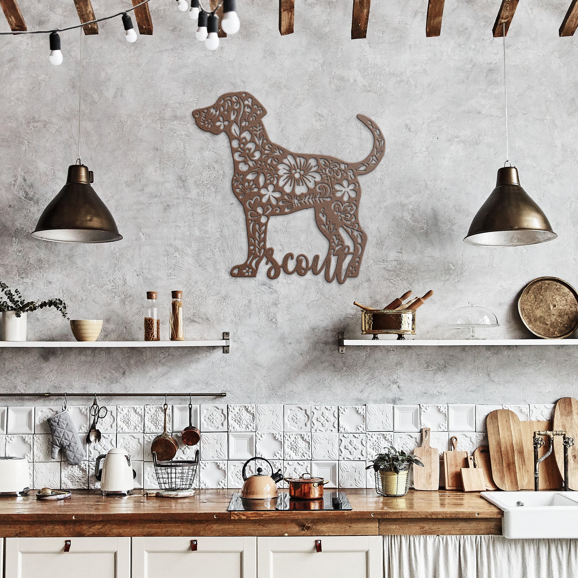 Custom Dog Metal Wall Sign color option - English Bulldog mom gift | Tipsy Bully