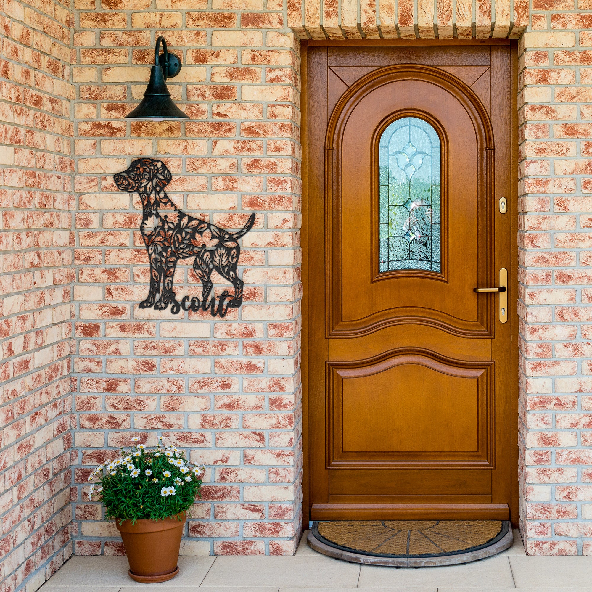 Custom Dog Metal Wall Sign (Scout)