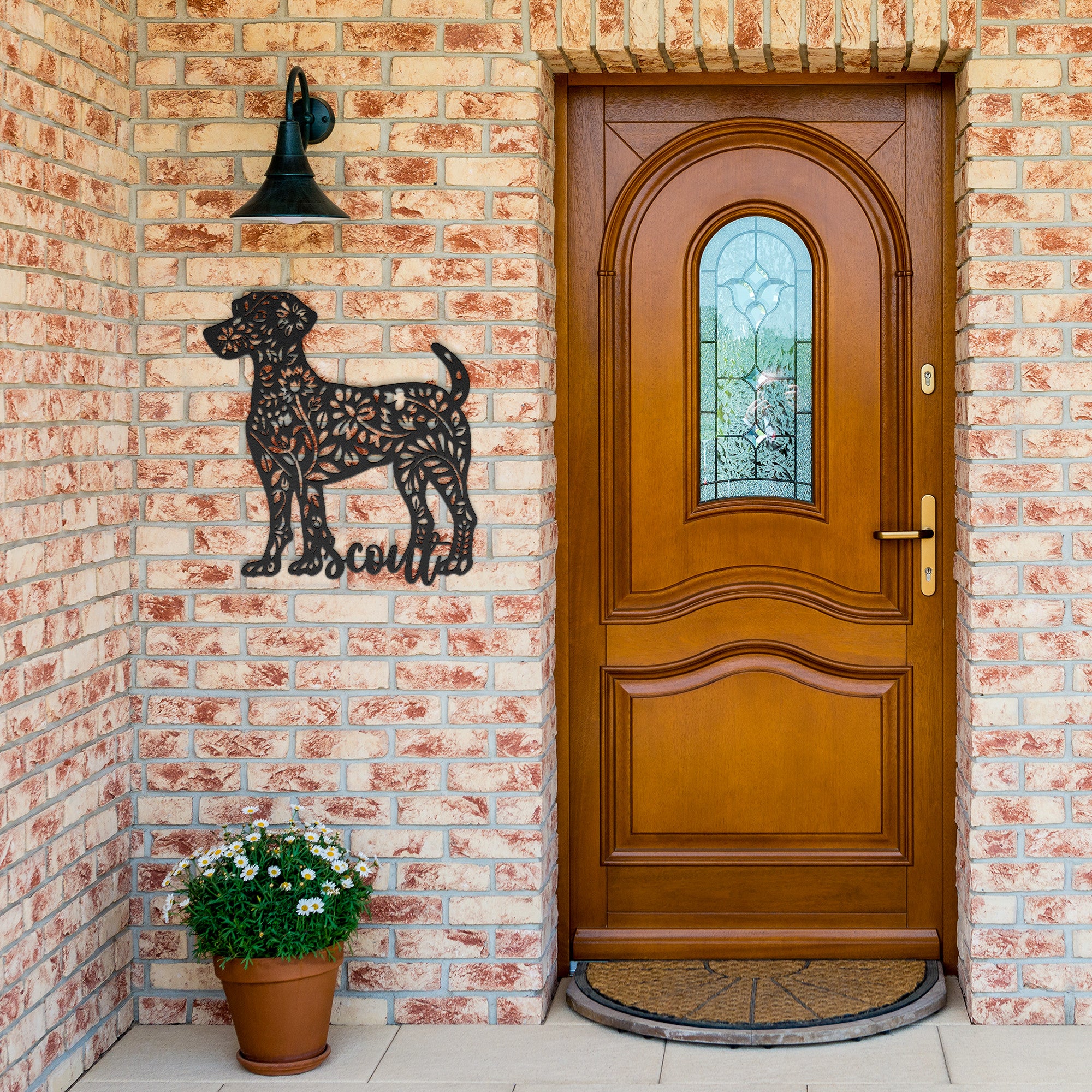 Custom Dog Metal Wall Sign (Scout)