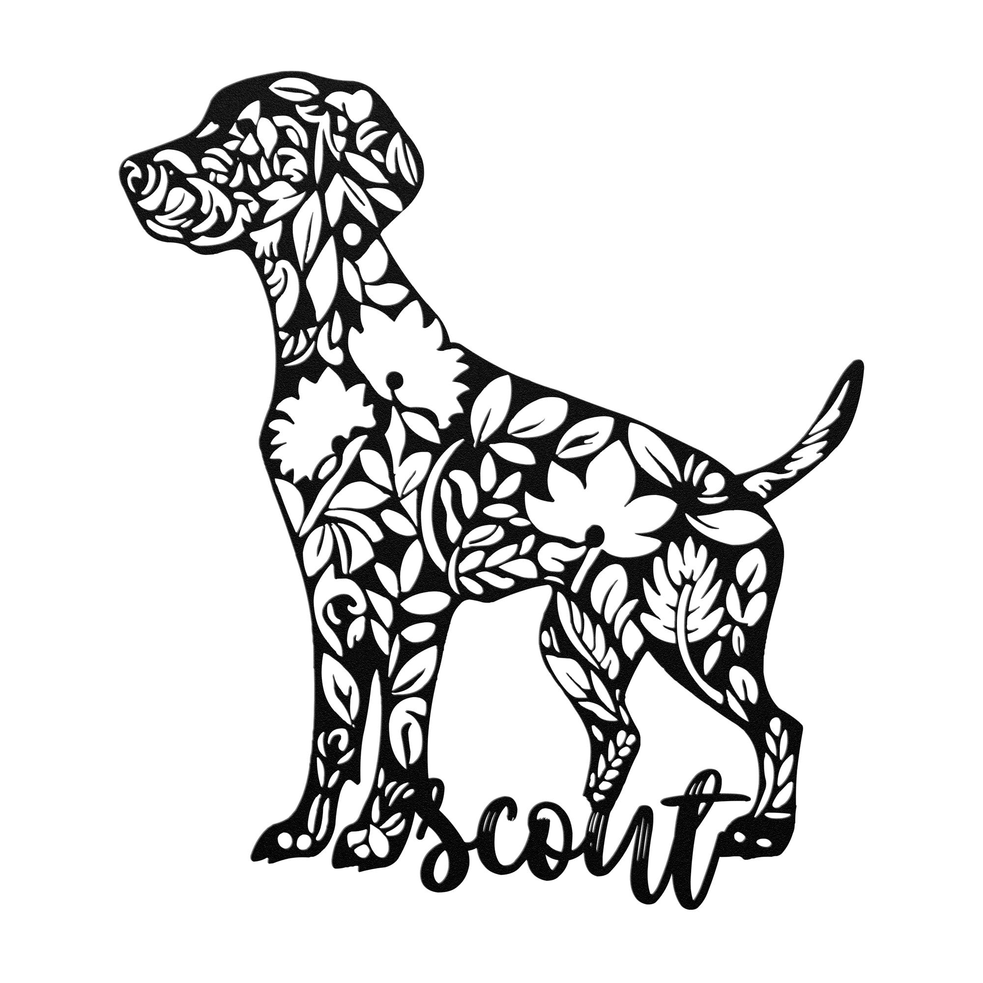 Custom Dog Metal Wall Sign (Scout)