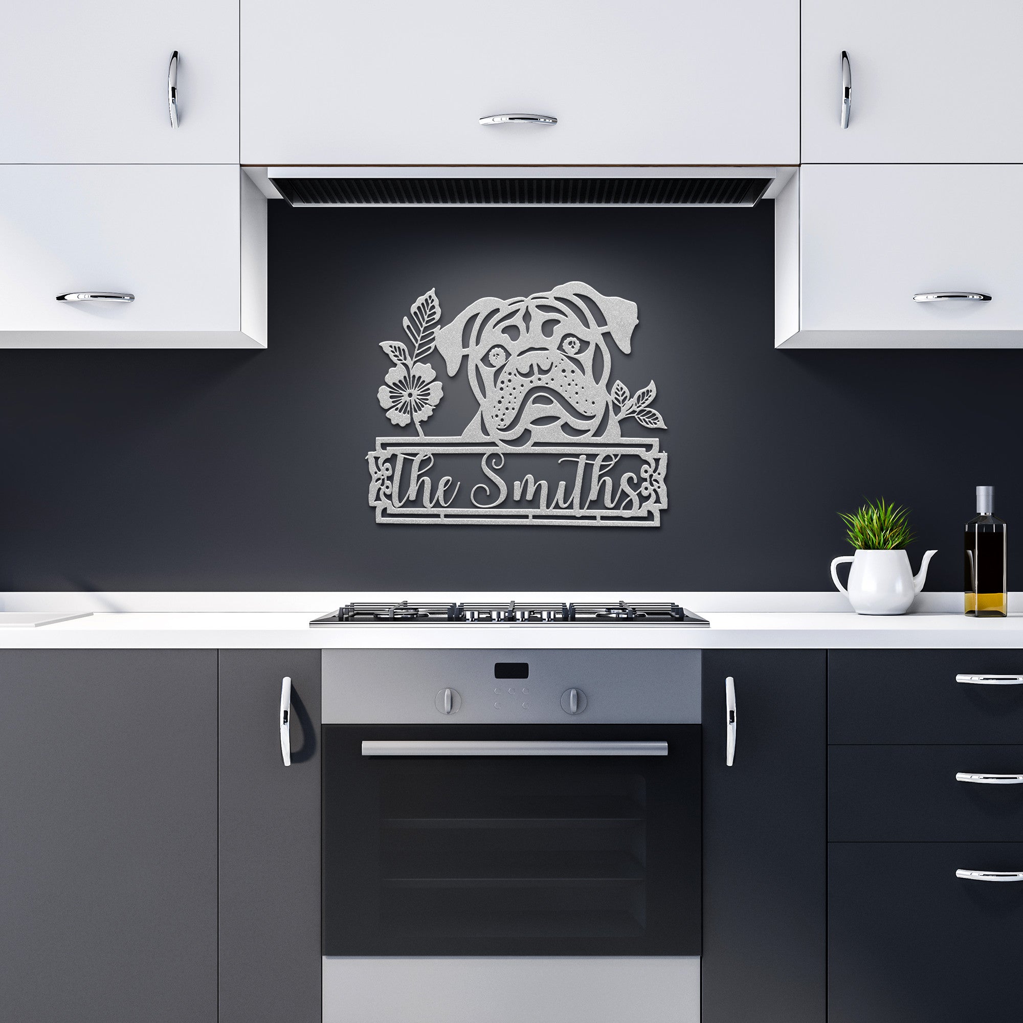 Custom Bulldog Metal Wall Sign option 9 - English Bulldog mom gift | Tipsy Bully