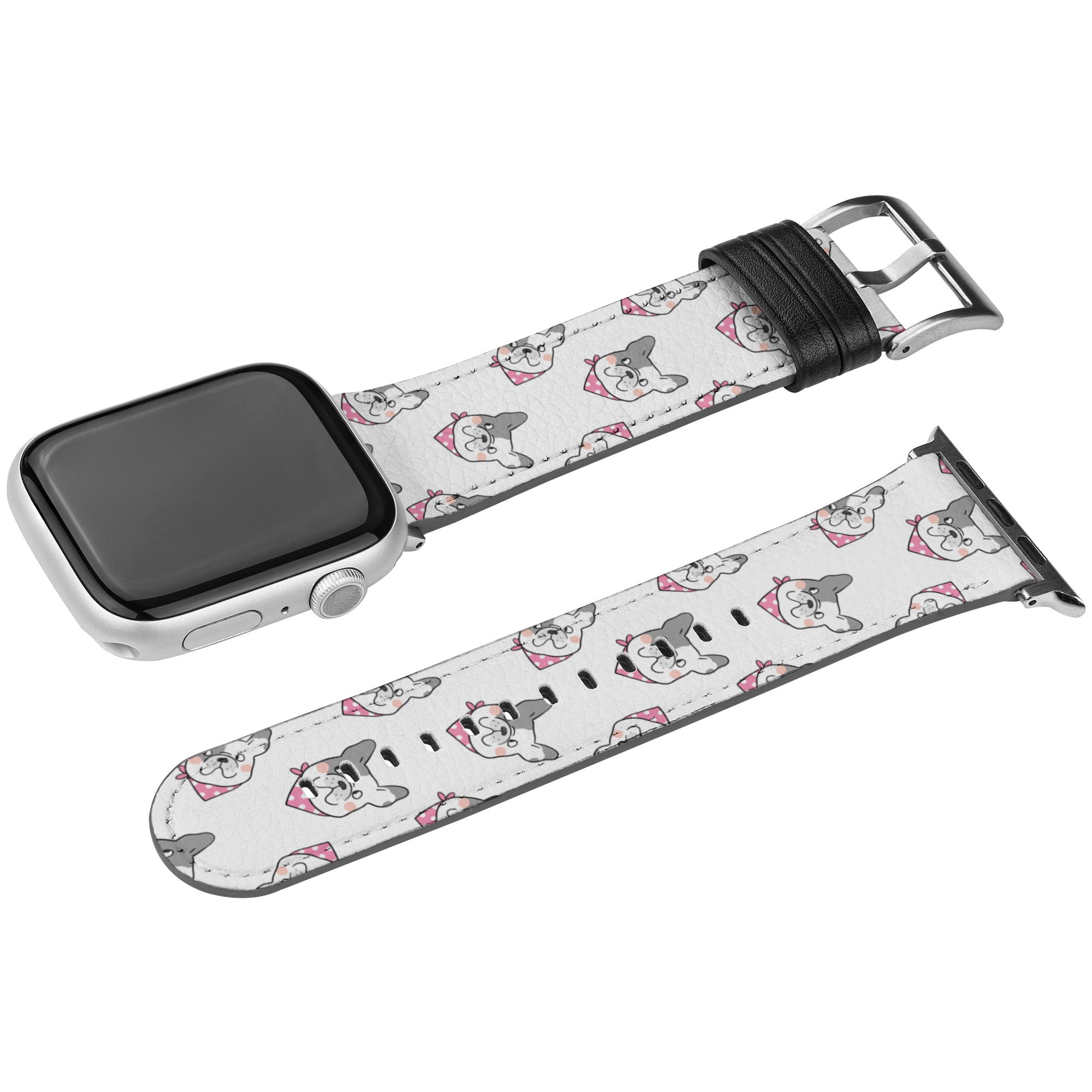 Tipsy Bully Bulldog Apple Watch Band alternate view - French Bulldog mom gift | Tipsy Bully