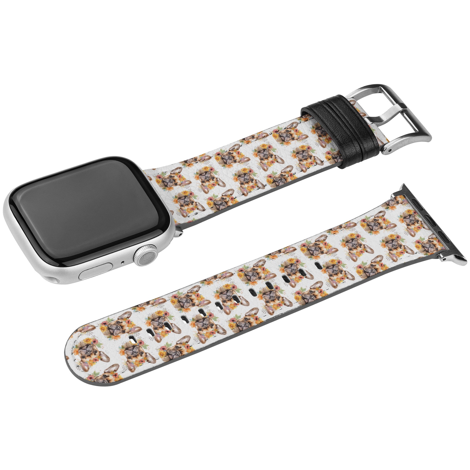 Tipsy Bully Bulldog Apple Watch Band) alternate view - French Bulldog mom gift | Tipsy Bully