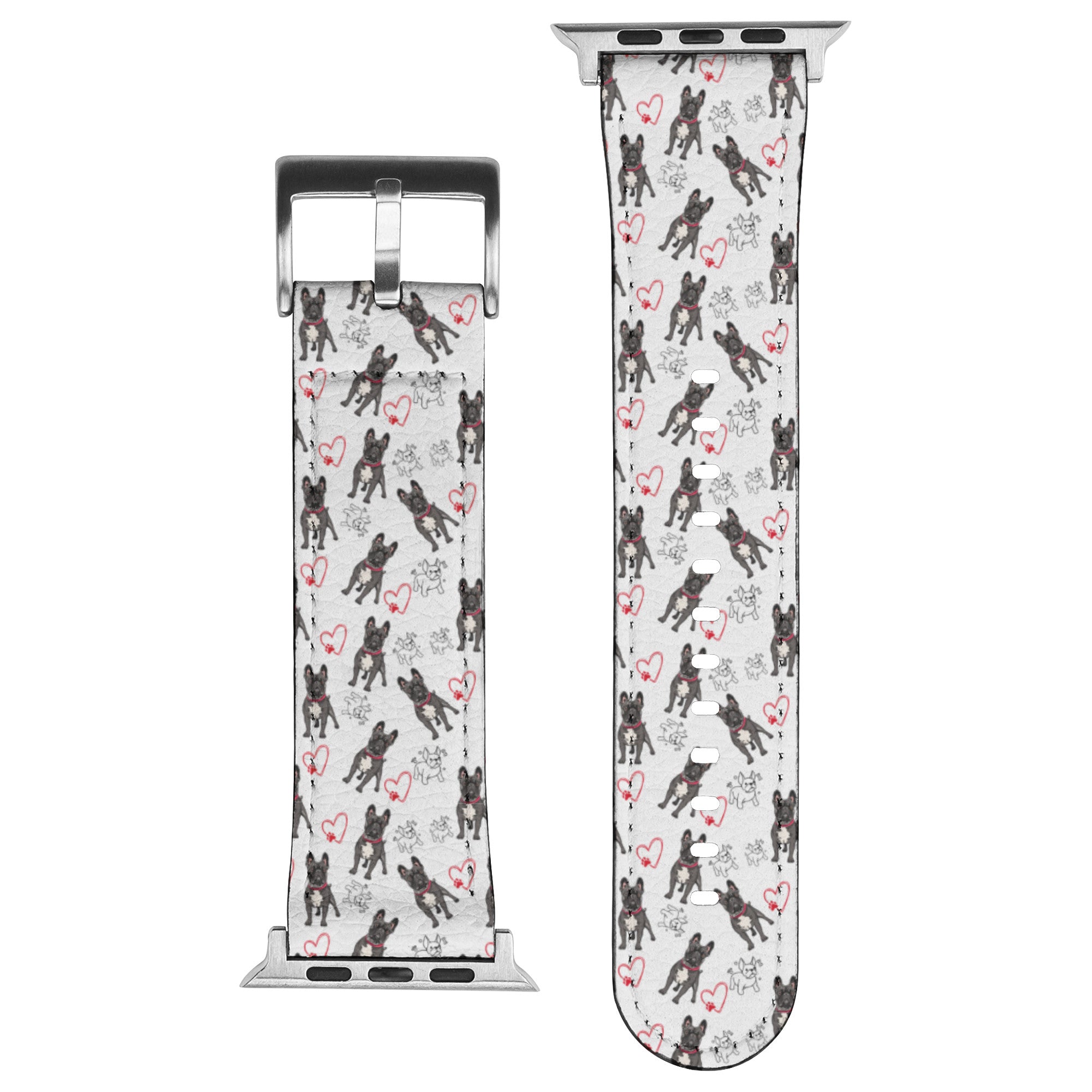 Tipsy Bully Bulldog Apple Watch Band (French/red)