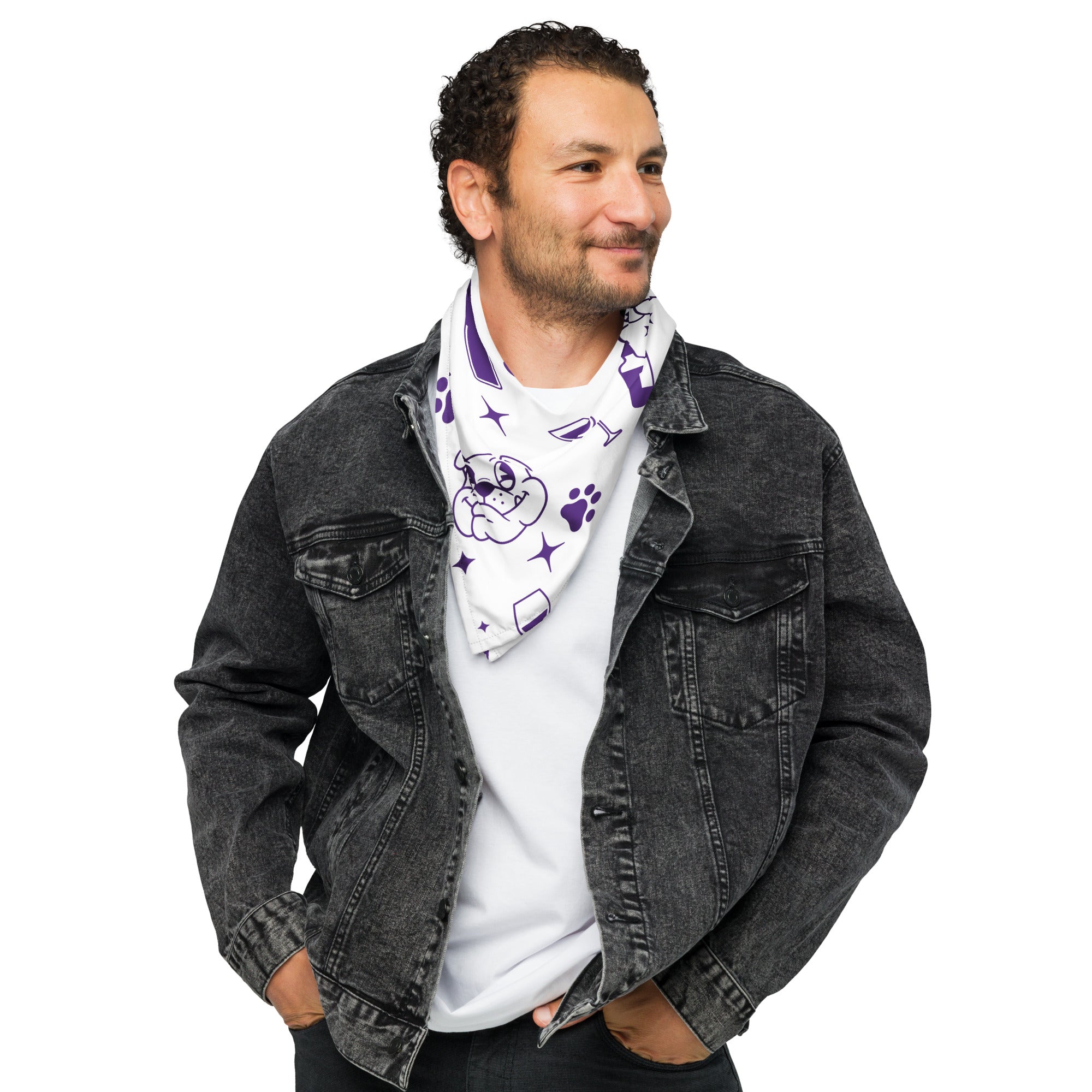 The Tipsy Bully Pup Bandana - Purple