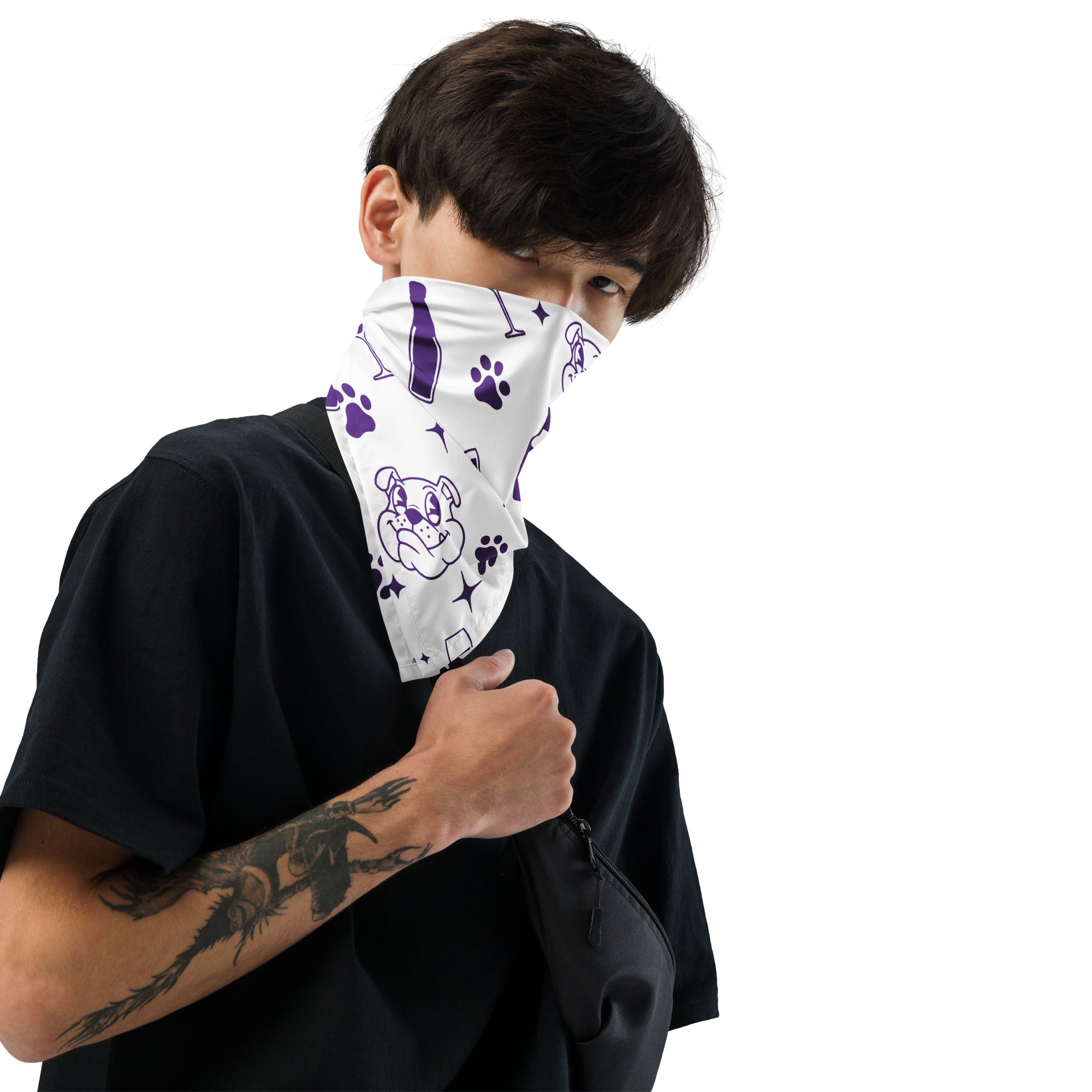 The Tipsy Bully Pup Bandana - Purple