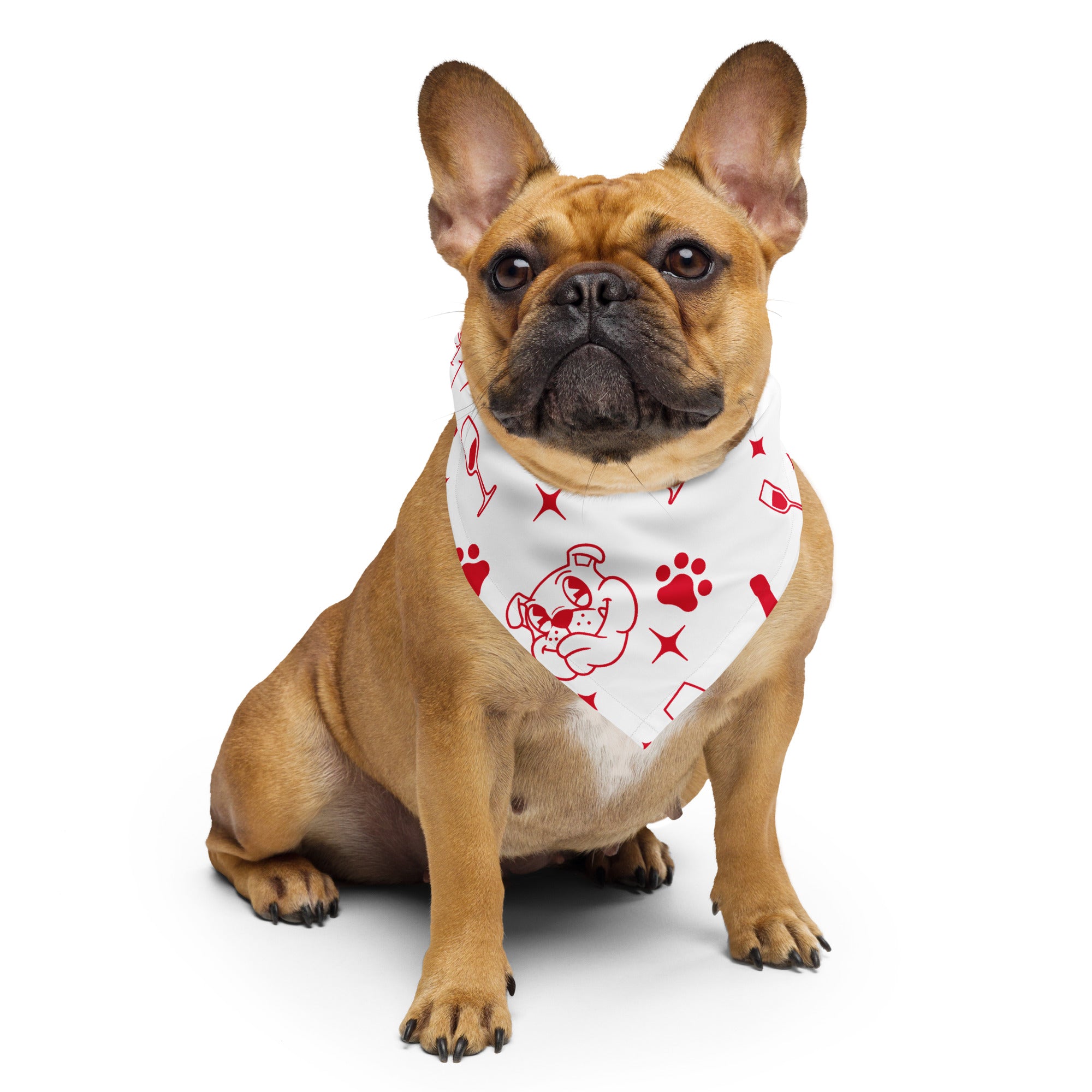 The Tipsy Bully Pup Bandana - Red