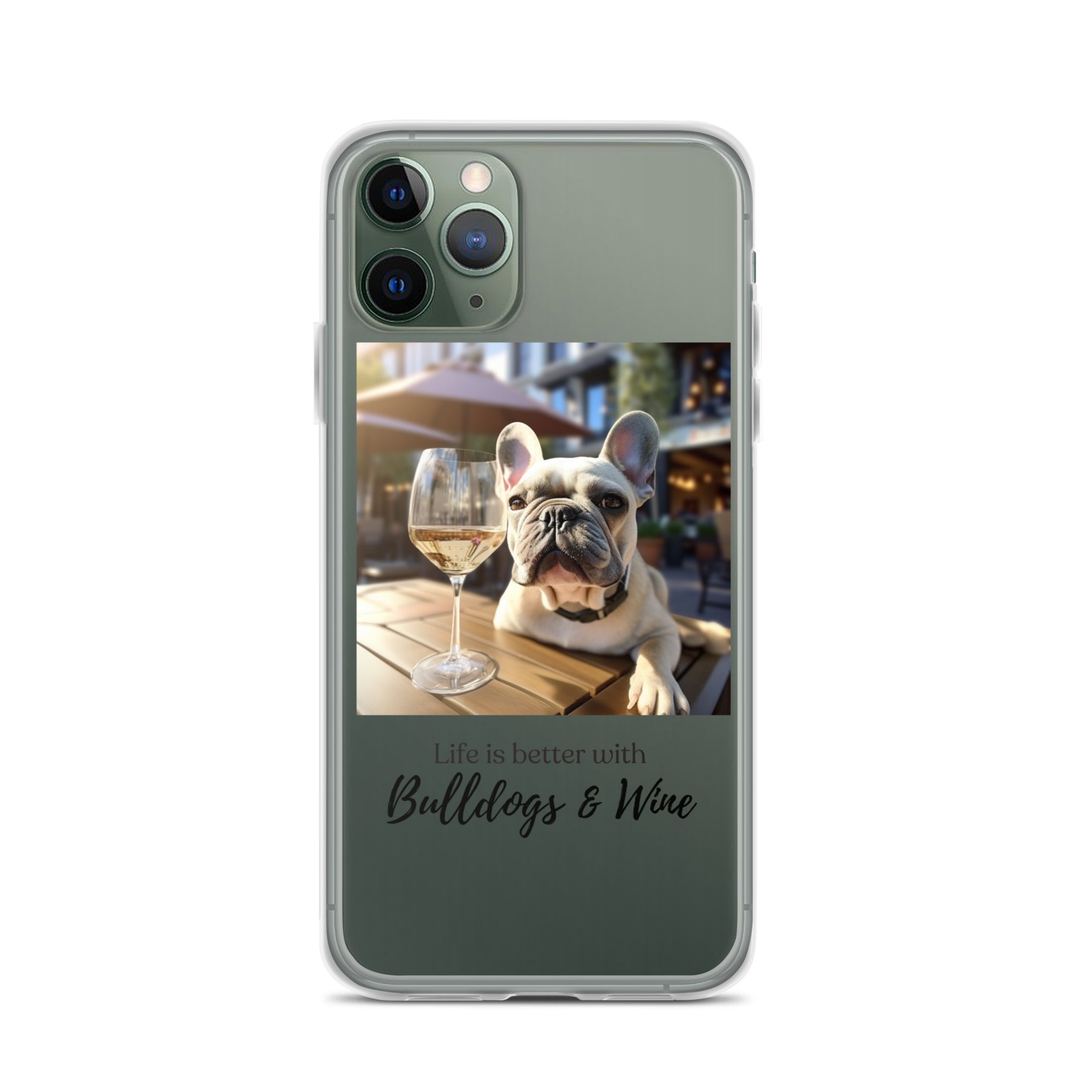 Clear Case for iPhone® - Life is Better - French Bulldog