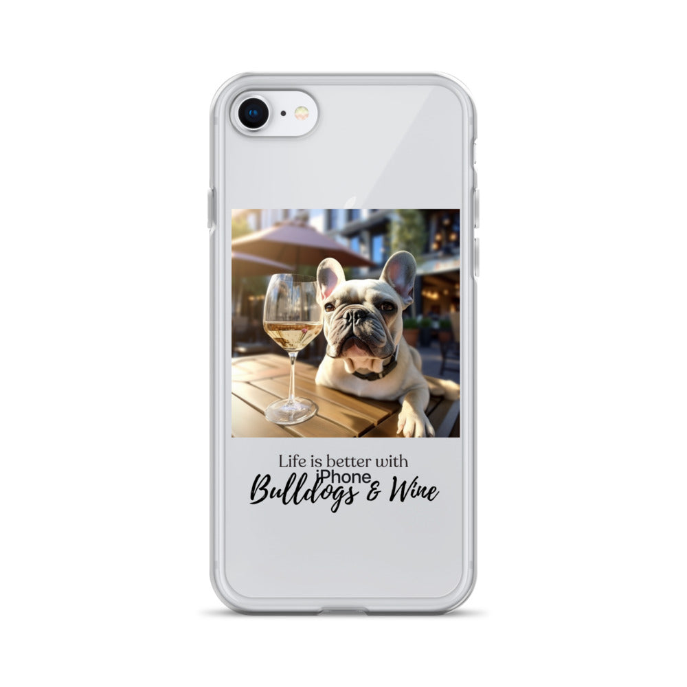 Clear Case for iPhone® - Life is Better - French Bulldog